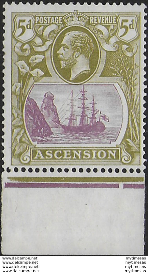 1924 Ascension 5d. Cleft Rock 1v. MNH SG N. 15dc - Altri & Non Classificati