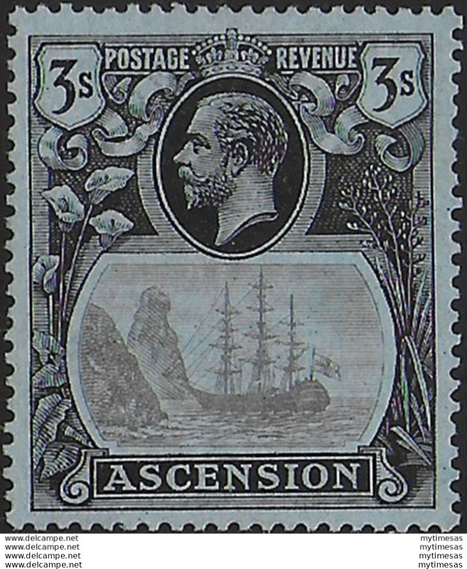 1924 Ascension 3s. Broken Mainmast 1v. MNH SG N. 20a - Autres & Non Classés
