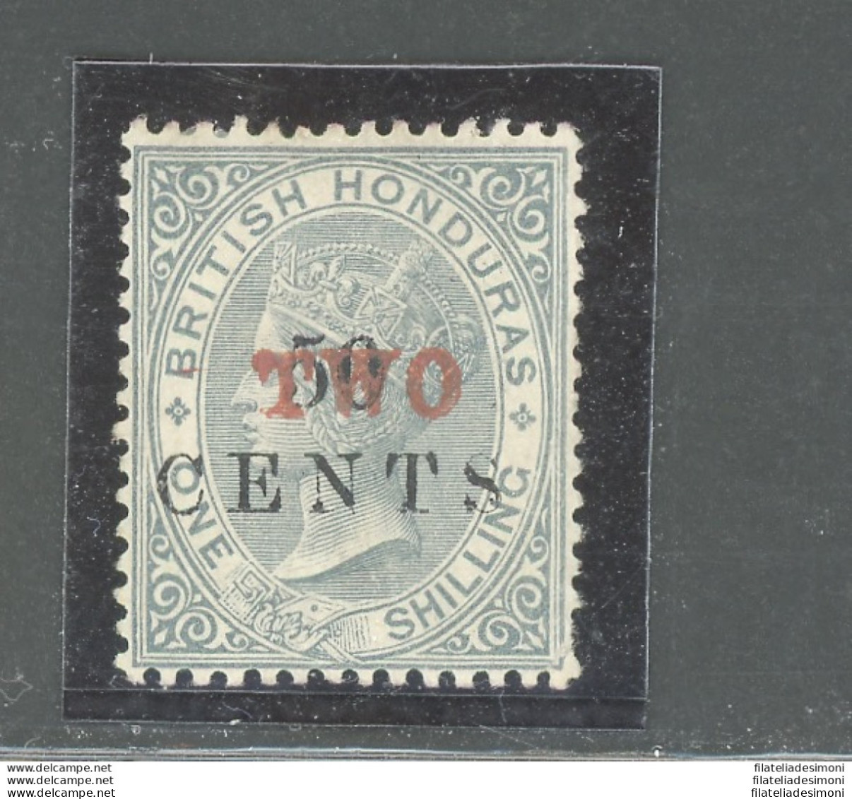 1888 BRITISH HONDURAS, Stanley Gibbons N. 35 - TWO On 50 Cent On 1 S. Grey - MH* - Altri & Non Classificati