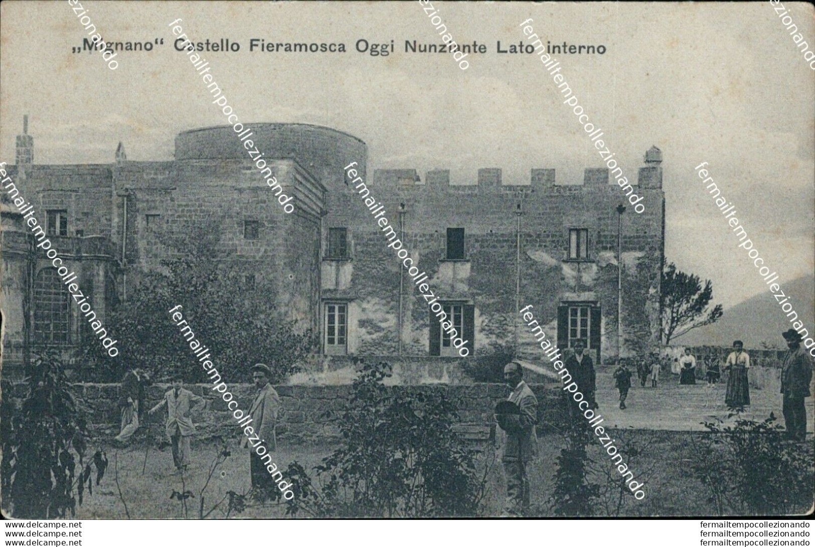 Bq595 Cartolina Mignano Castello Fieramosca Oggi Nunziante Lato Interno Caserta - Caserta