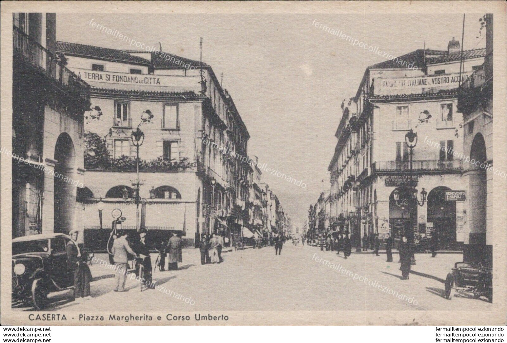 Ar324 Cartolina Caserta Citta' Piazza Margherita - Caserta