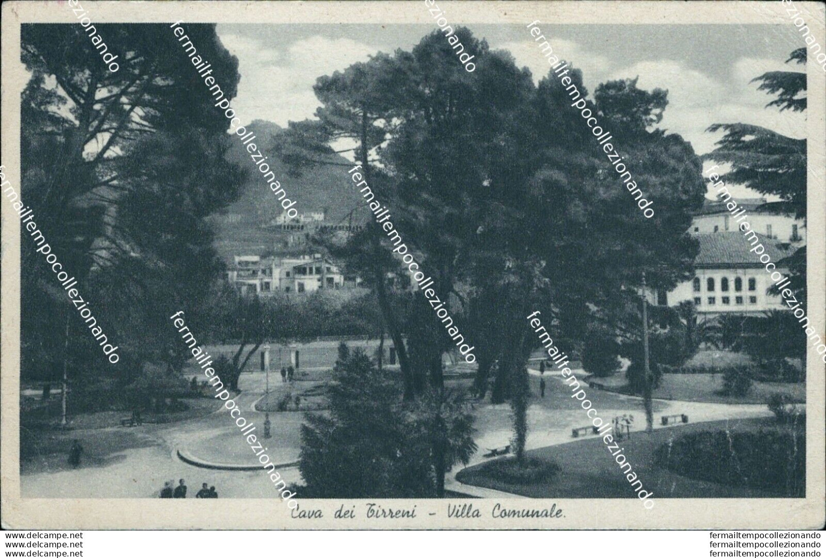 Ba630 Cartolina Cava Dei Tirreni Villa Comunale Provincia Di Salerno - Salerno