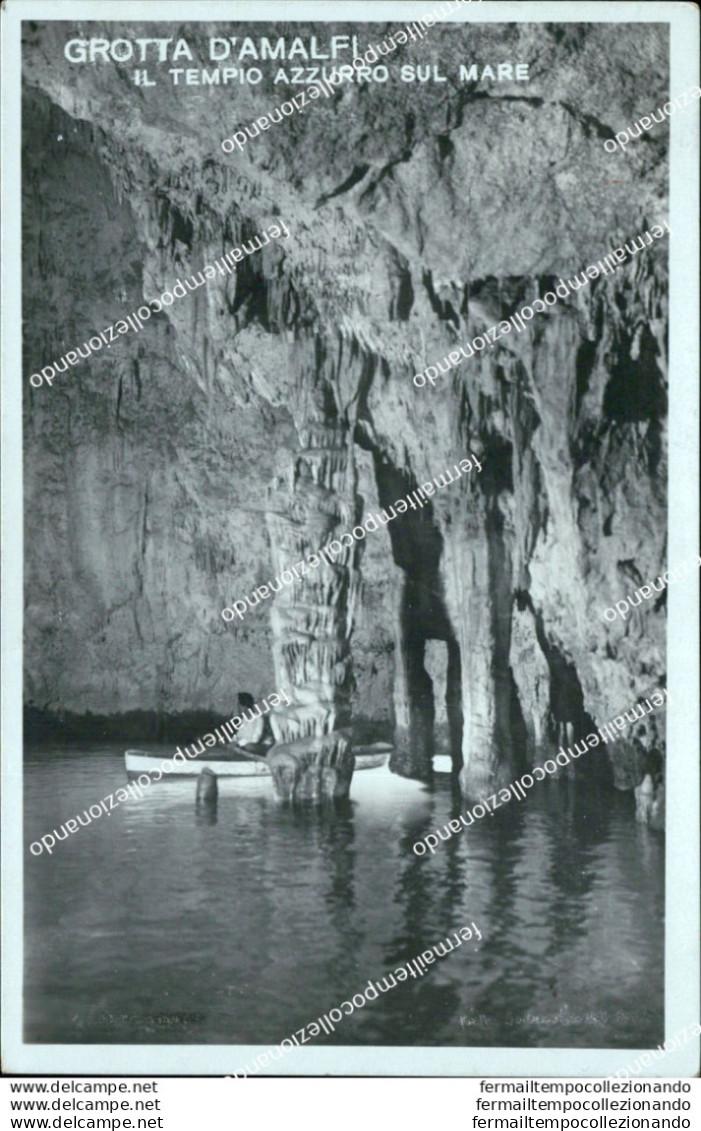 P770 Cartolina Grotta D'amalfi Il Tempio Azzurro Sul Mare Provincia Di Salerno - Salerno