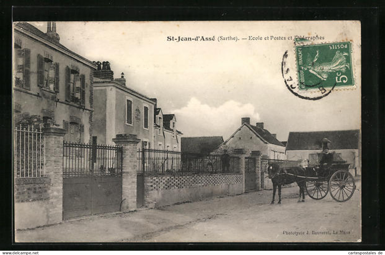 CPA St-Jean-d'Assé, Ecole Et Postes Et Telegraphes  - Autres & Non Classés