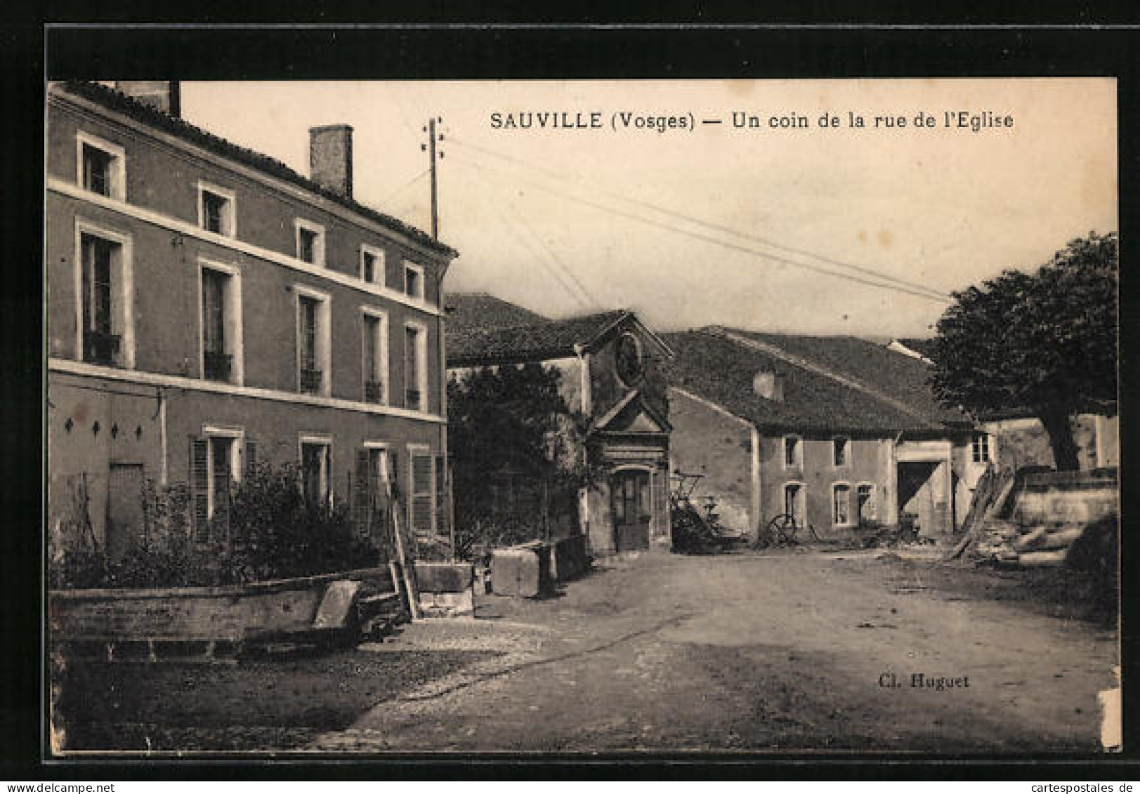 CPA Sauville, Un Coin D Ela Rue De L'Eglise  - Andere & Zonder Classificatie