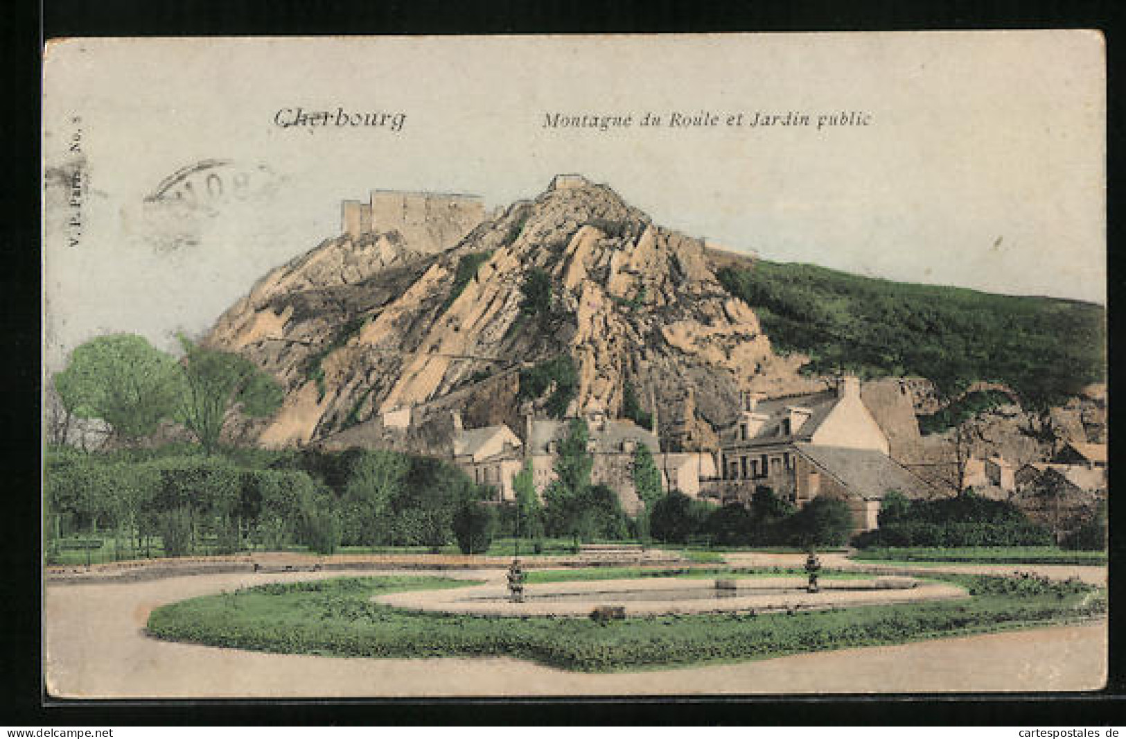 CPA Cherbourg, Montagne Du Roule Et Jardin Public  - Cherbourg