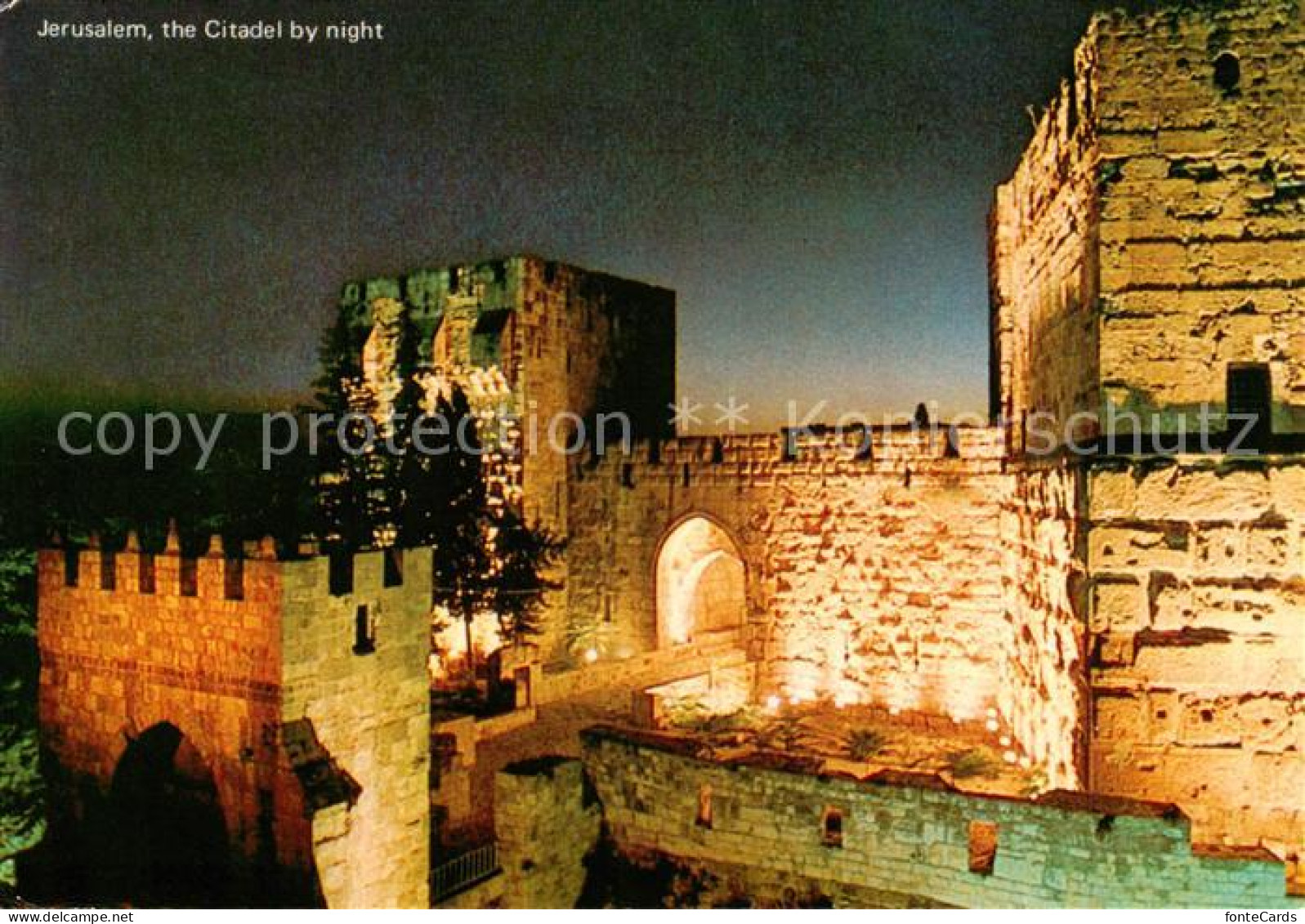 73843362 Jerusalem  Yerushalayim Israel Citadel By Night  - Israel