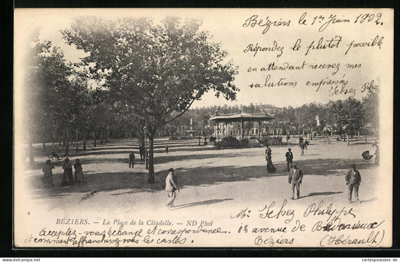 CPA Béziers, La Place De La Citadelle  - Other & Unclassified