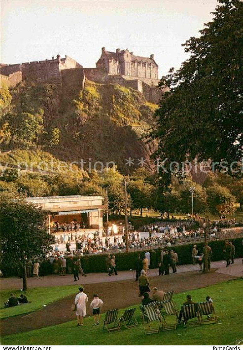 72674696 Edinburgh Princess Street Gardens Bandstand Edinburgh Castle Edinburgh - Autres & Non Classés