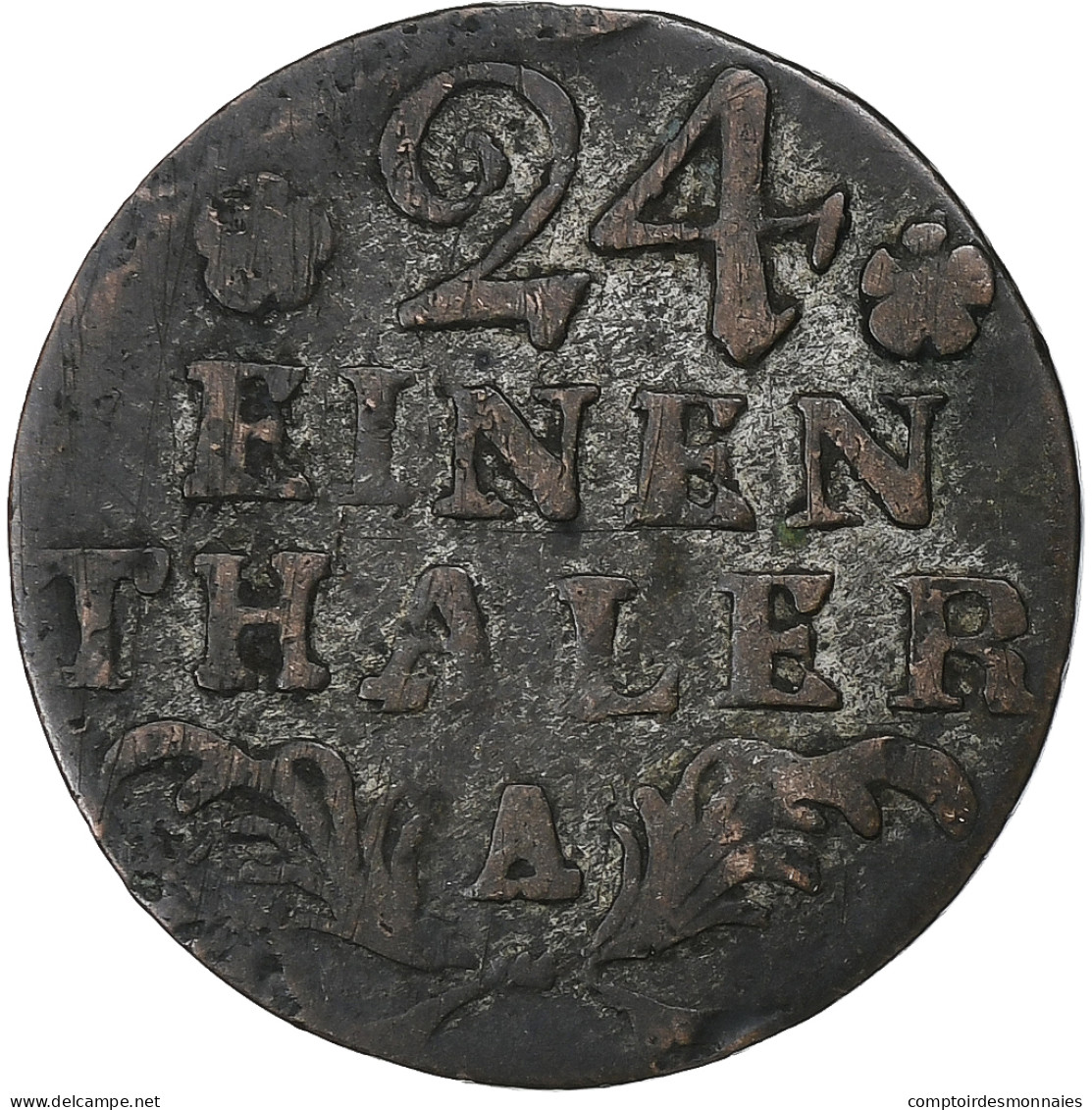 Etats Allemands, PRUSSIA, Friedrich II, 1/24 Thaler, 1783, Berlin, Cuivre, TB - Petites Monnaies & Autres Subdivisions