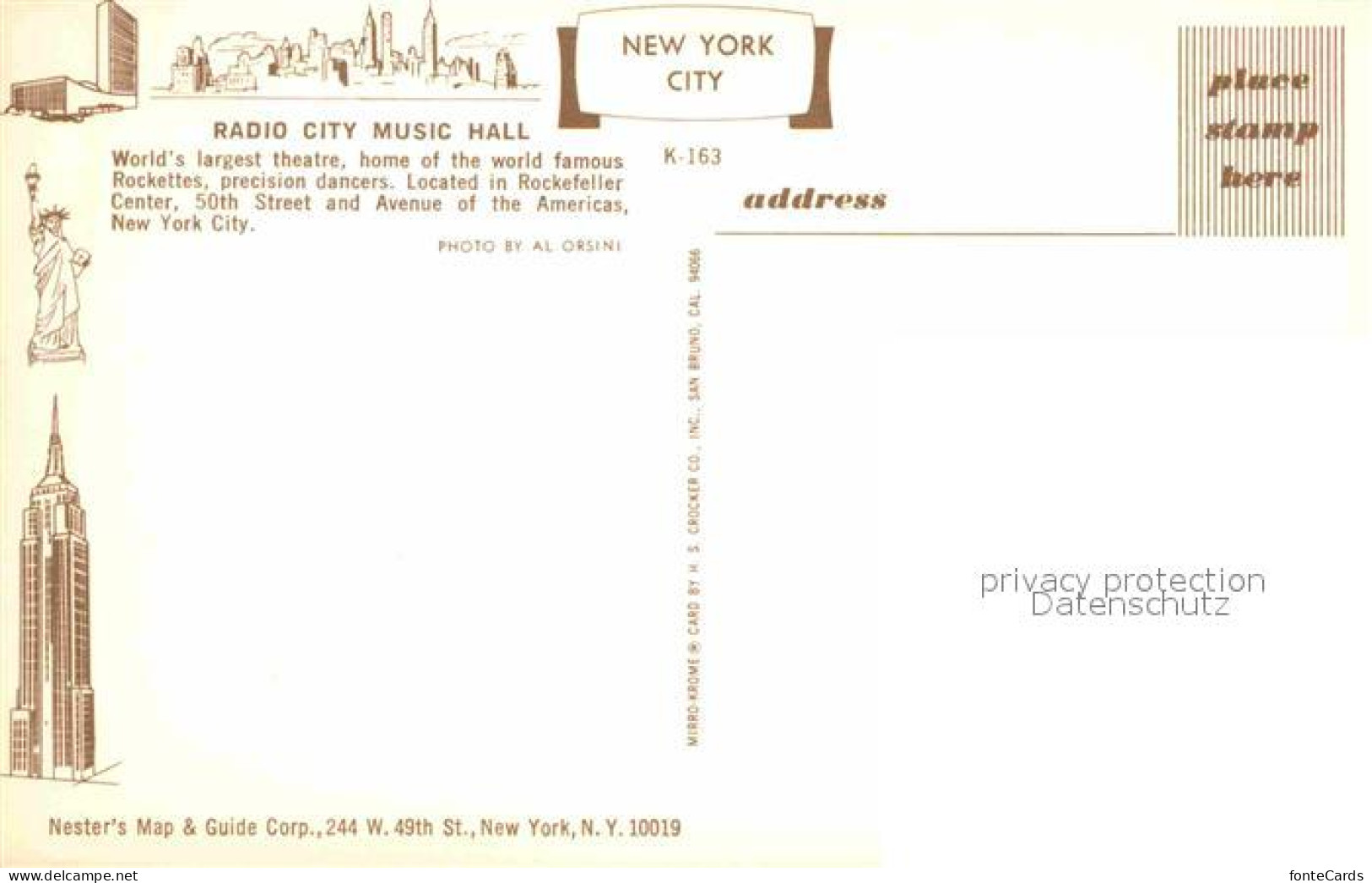 72662178 New_York_City Radio City Music Hall Rockefeller Center - Sonstige & Ohne Zuordnung