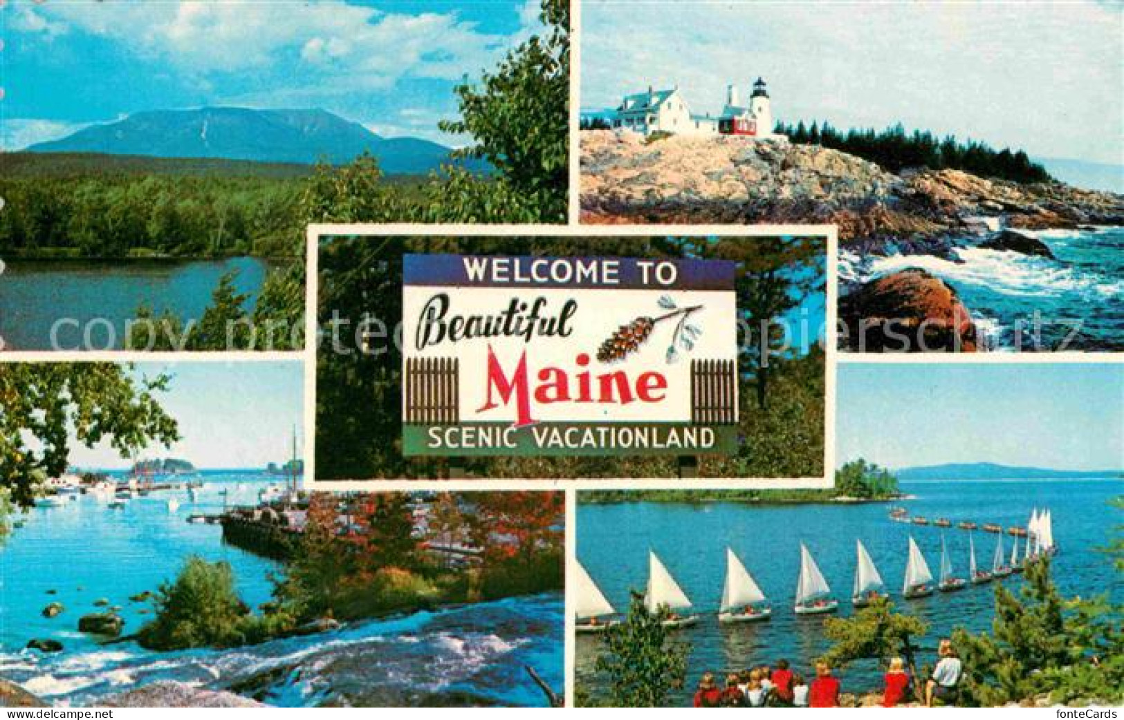 72660431 Maine Regatta Brandung Leuchtturm  - Autres & Non Classés