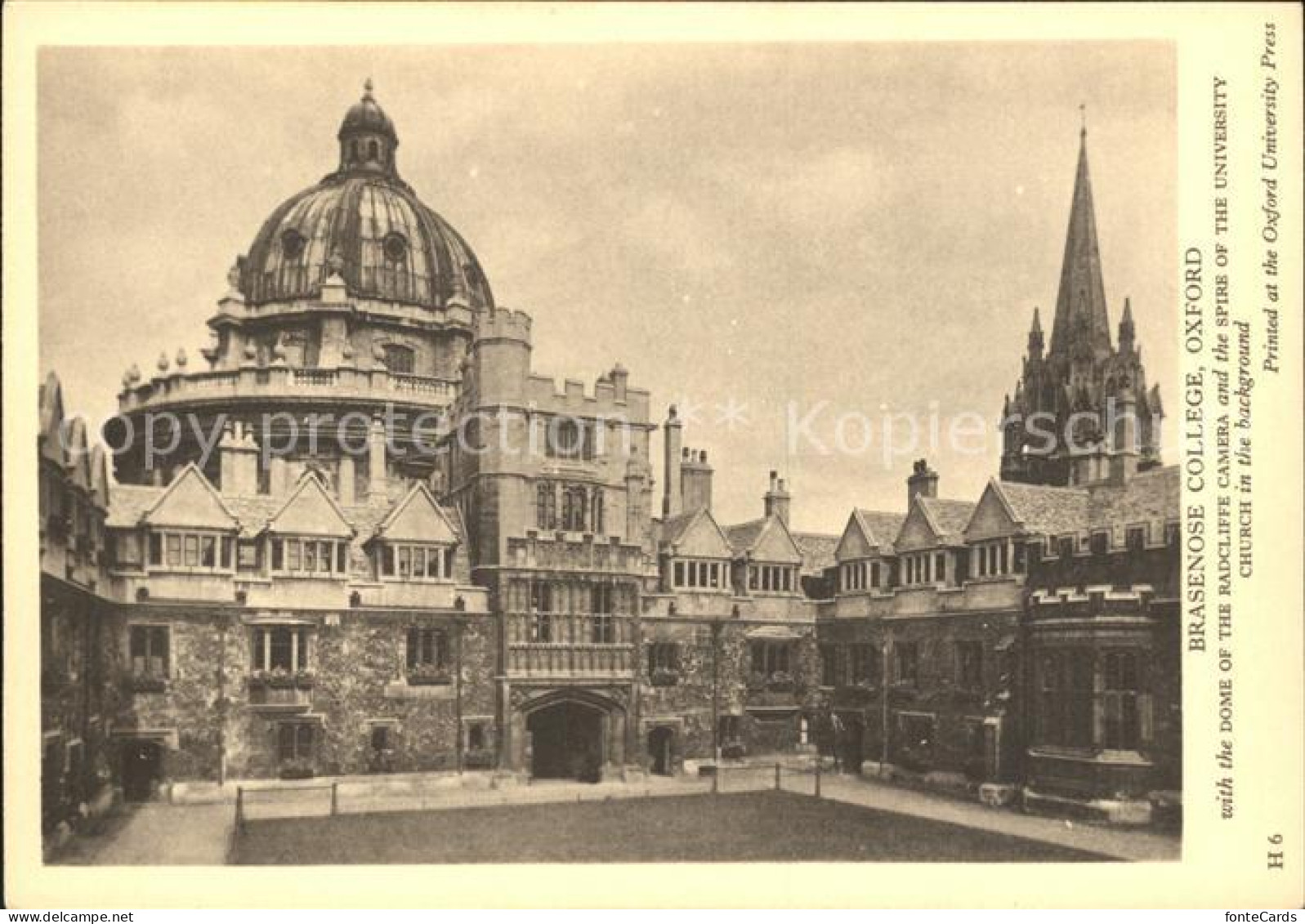 71868173 Oxford Oxfordshire Brasenose College Dome Of The Radcliffe Camera Spire - Sonstige & Ohne Zuordnung