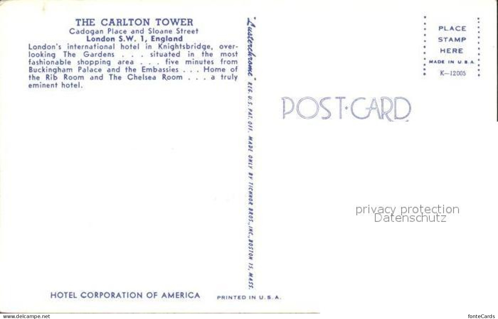 71859361 London Carlton Tower - Autres & Non Classés