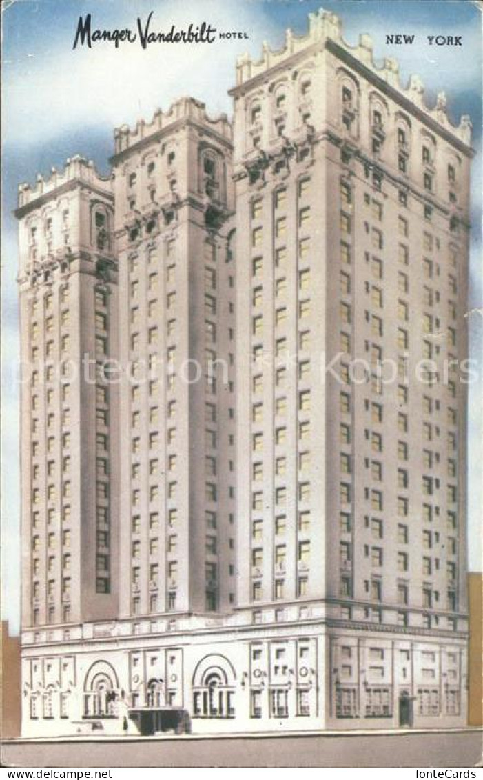 71859217 New_York_City Manger Vanderbilt Hotel Zeichnung - Sonstige & Ohne Zuordnung