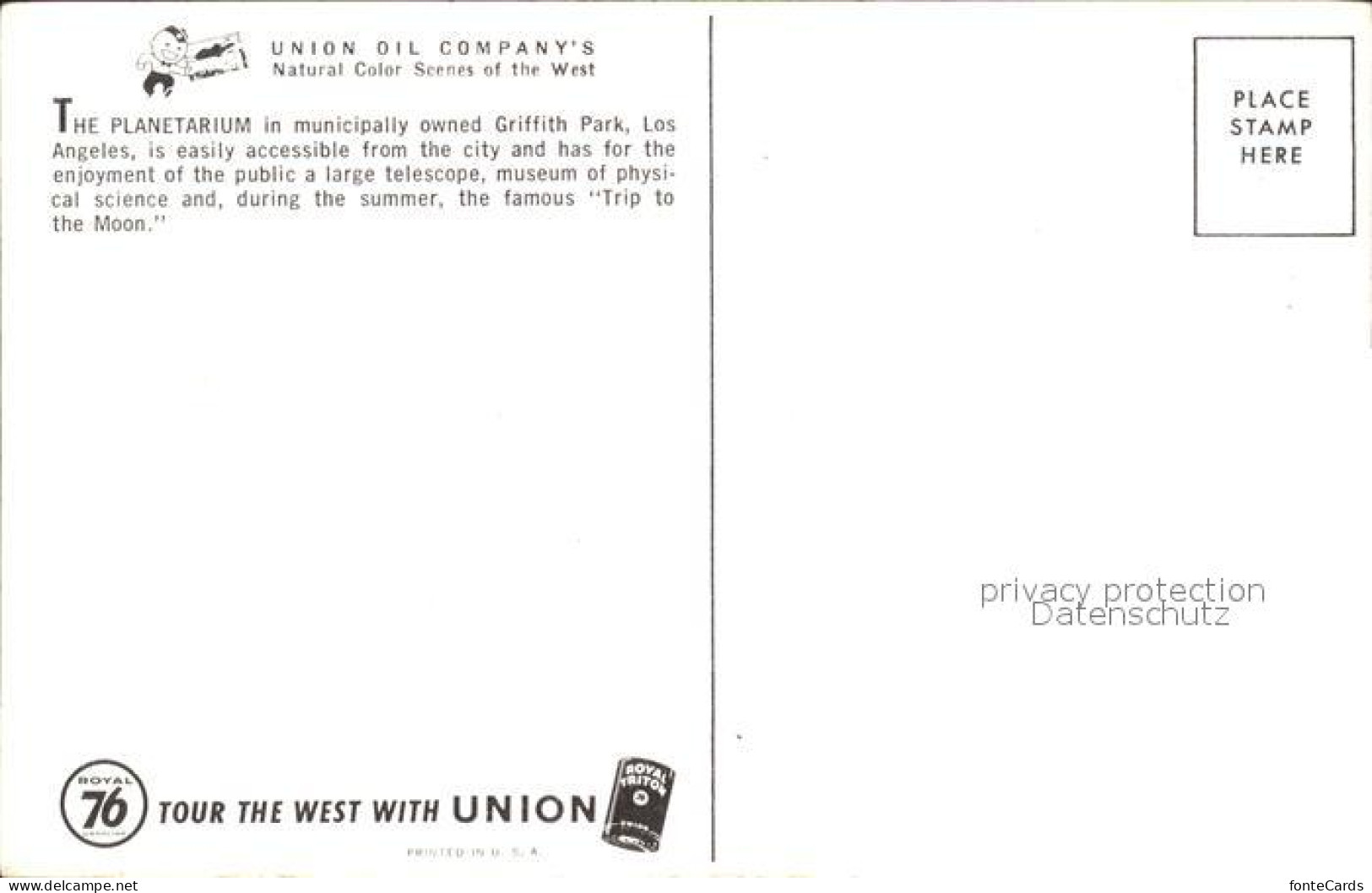 71859181 Los_Angeles_California Plaentarium Union Oil Companys - Andere & Zonder Classificatie