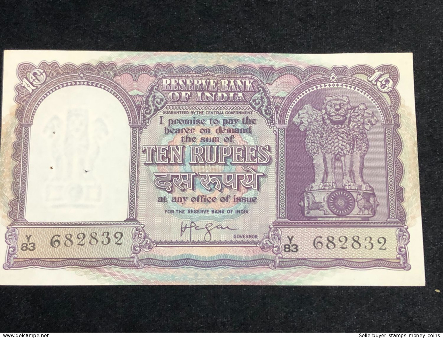 India, 10 Rupees, H.V.R.Iyengar Sign. 1957-62, Old Issue, P39, XF 1 Pcs Very Rare -2832 - Inde