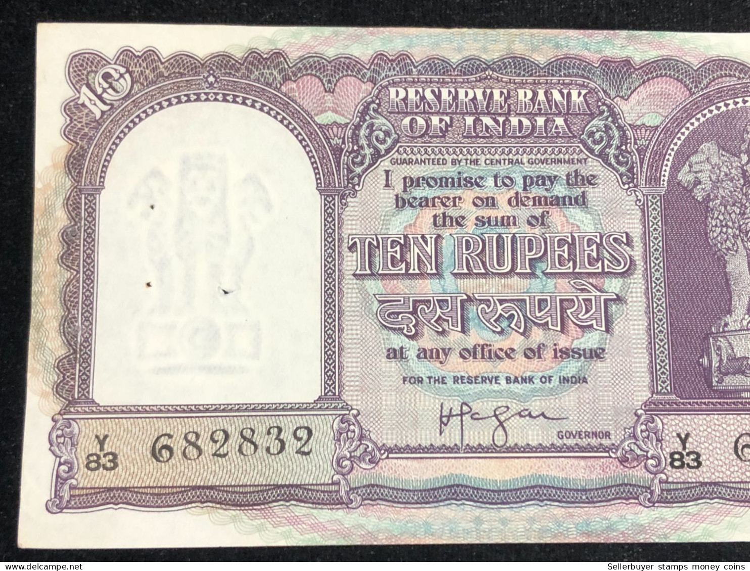 India, 10 Rupees, H.V.R.Iyengar Sign. 1957-62, Old Issue, P39, XF 1 Pcs Very Rare -2832 - Inde