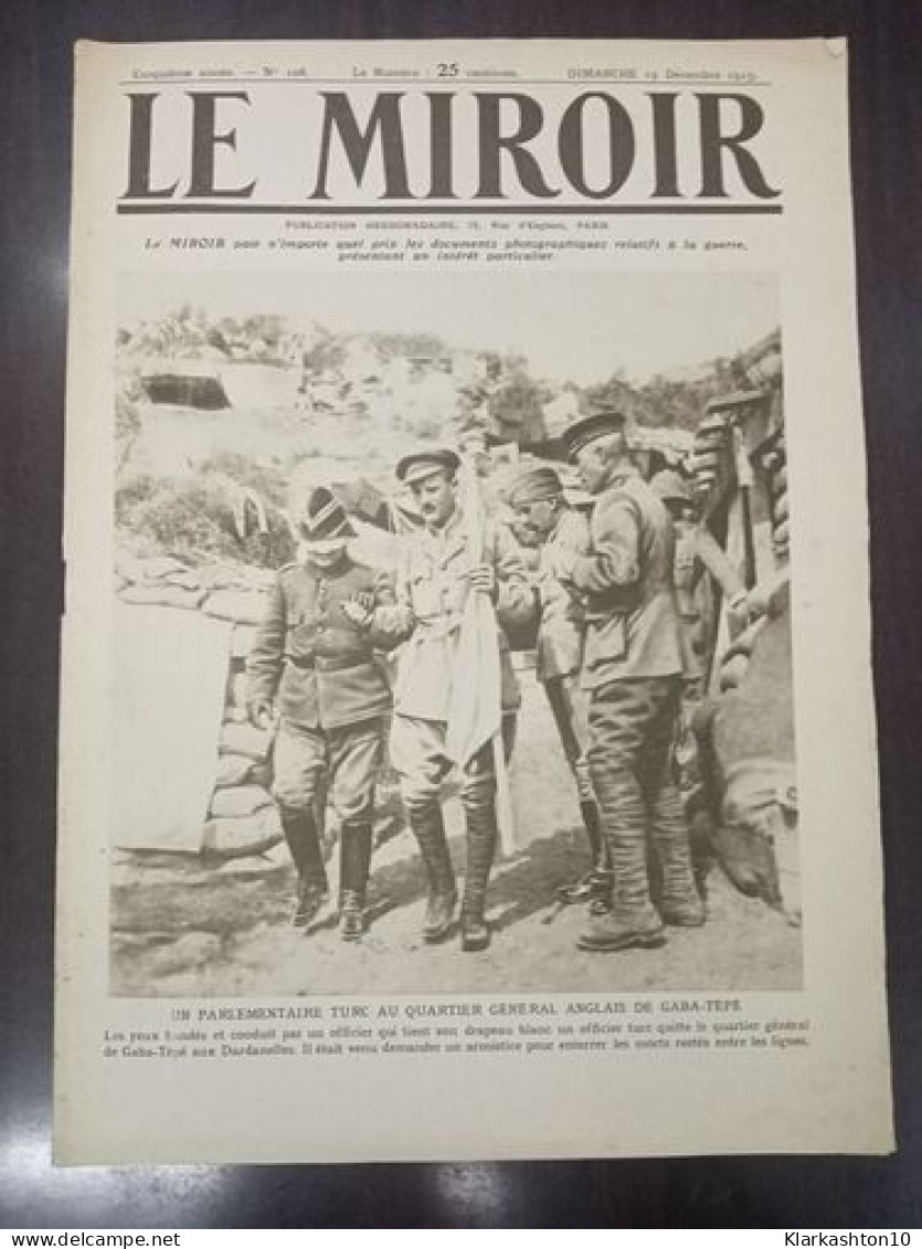 Journal Le Miroir N° 108 - 1915 - Unclassified