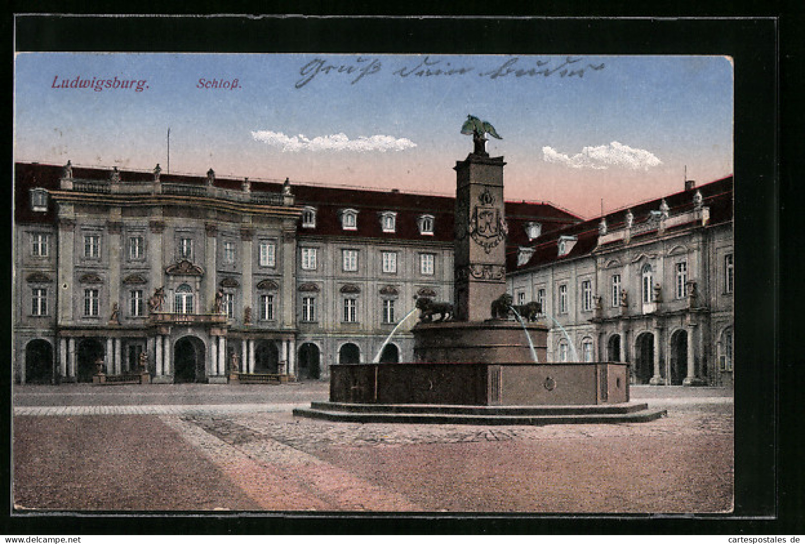 AK Ludwigsburg, Schloss Und Brunnen  - Ludwigsburg