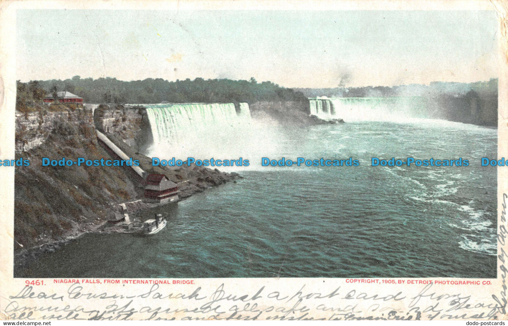 R101914 9461. Niagara Falls From International Bridge. Detroit Photographic - Mondo