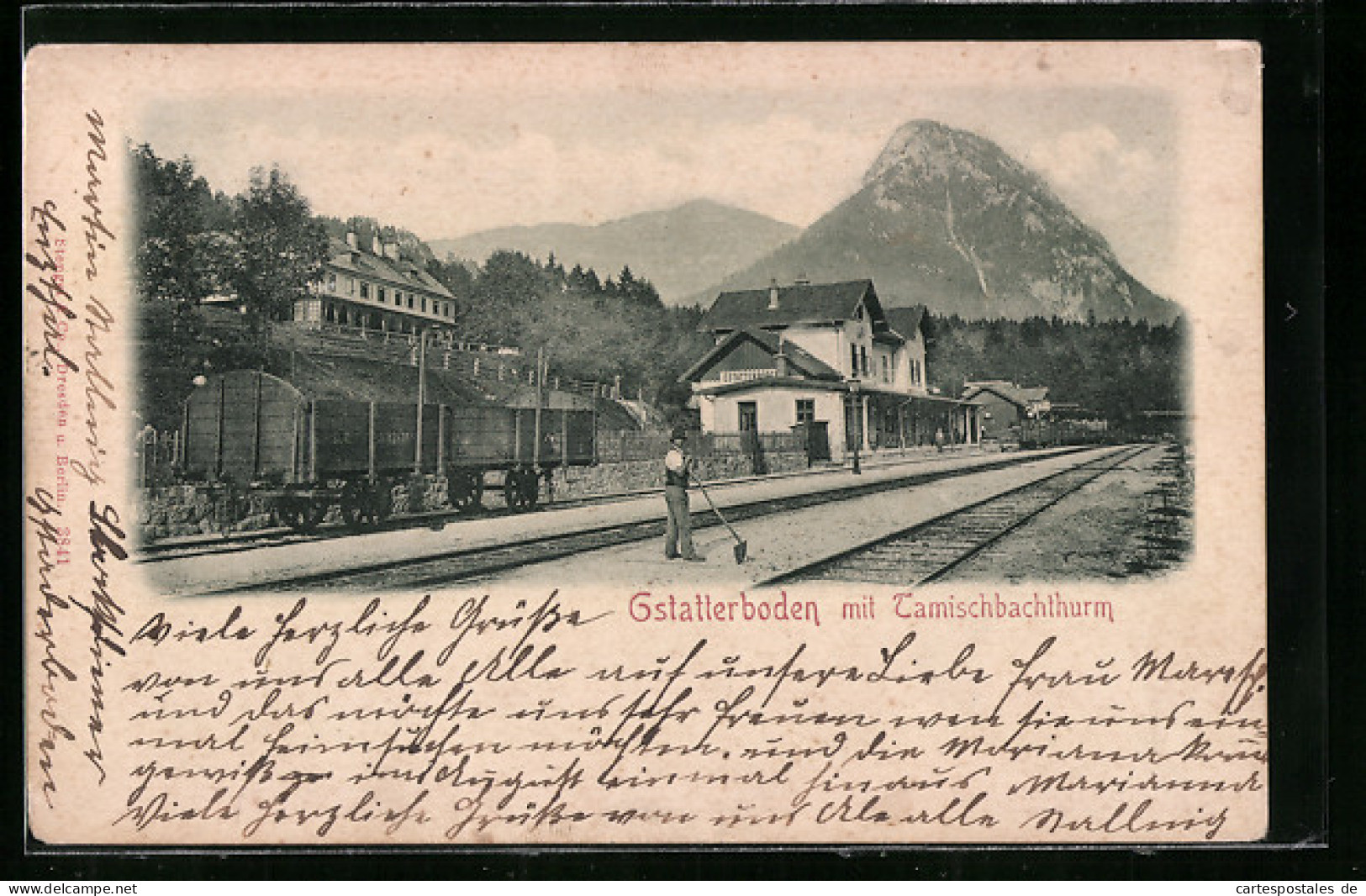 AK Gstatterboden, Bahnhof Mit Tamischbachthurm  - Sonstige & Ohne Zuordnung