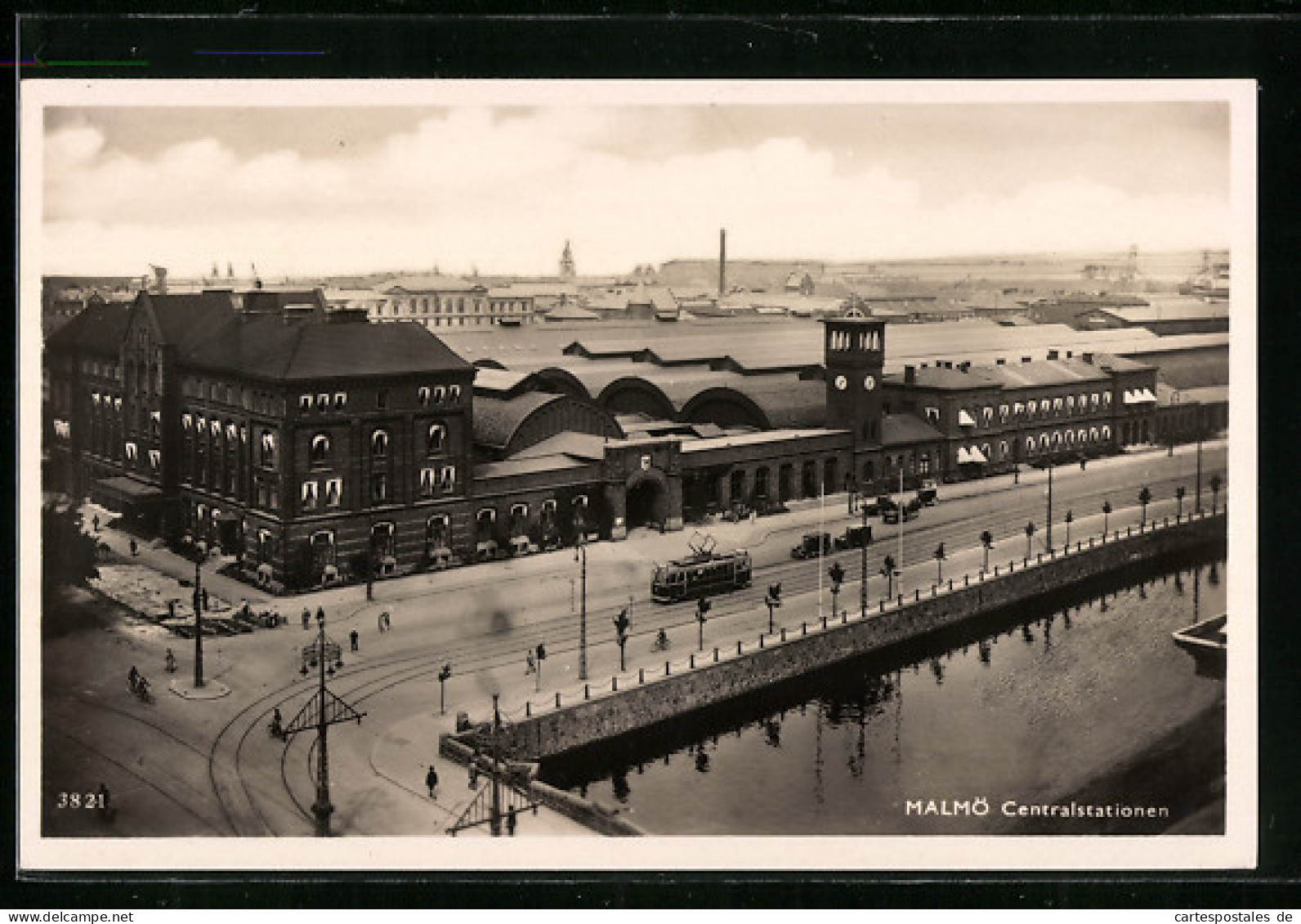 AK Malmö, Centralstationen, Bahnhof Aus Der Vogelschau  - Suède