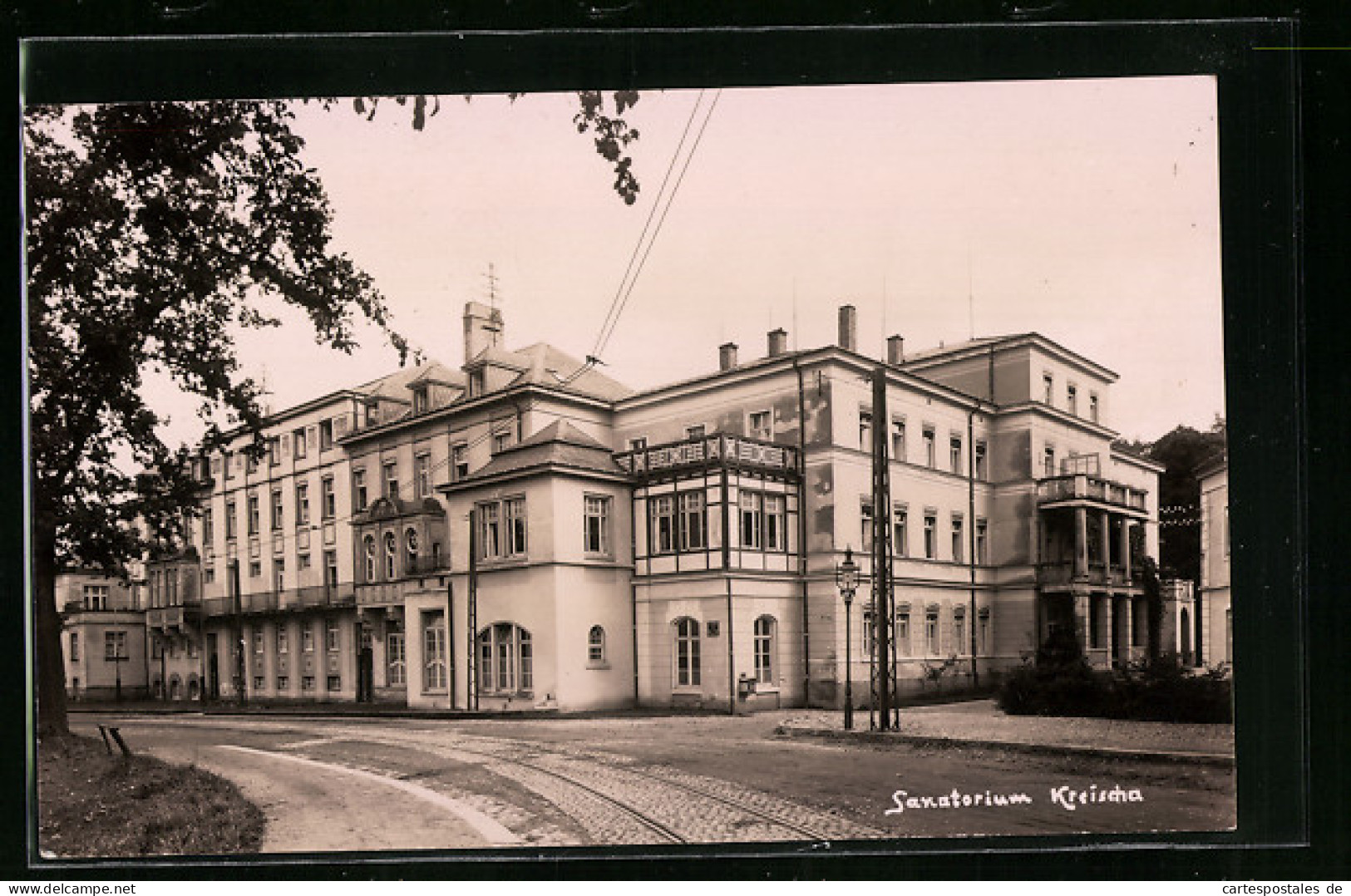 AK Kreischa, Strassenpartie Am Sanatorium  - Kreischa