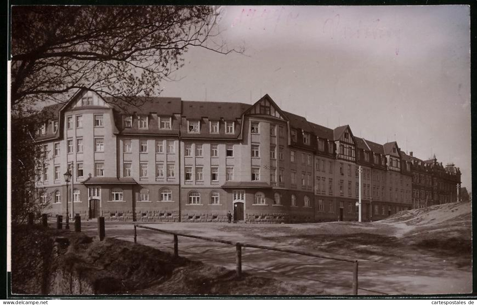 Fotografie Brück & Sohn Meissen, Ansicht Radeberg, Partie An Der Kaiser-Wilhelm-Strasse Mit Wohnhaus  - Lieux