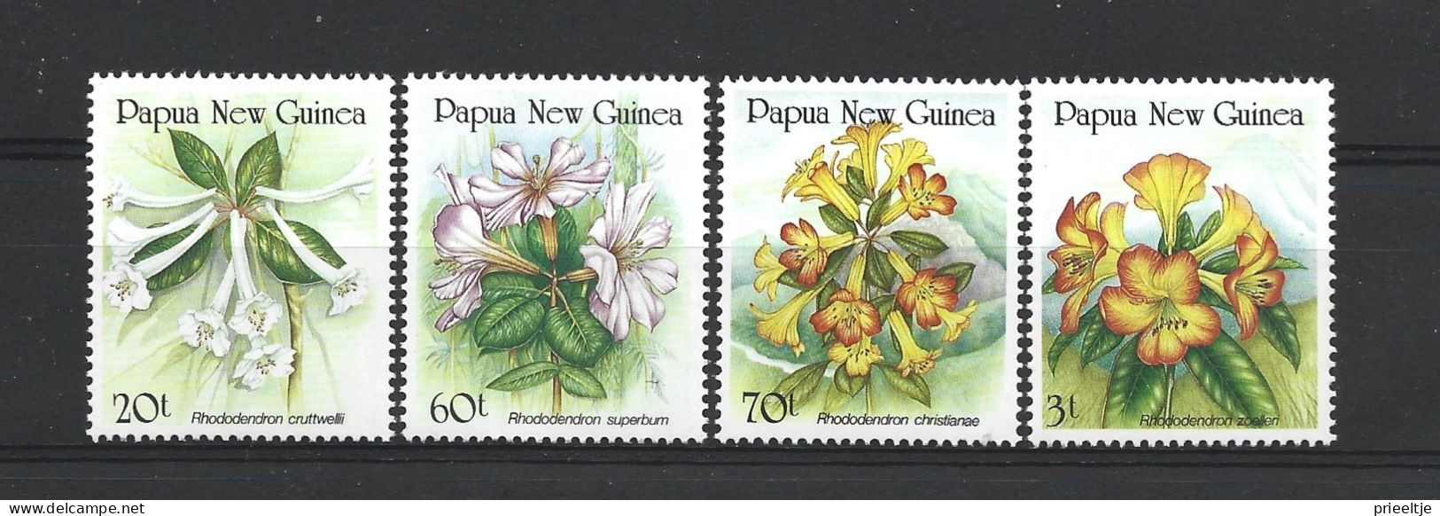 Papua N. Guinea 1989 Flowers  Y.T. 579/582 ** - Papua Nuova Guinea