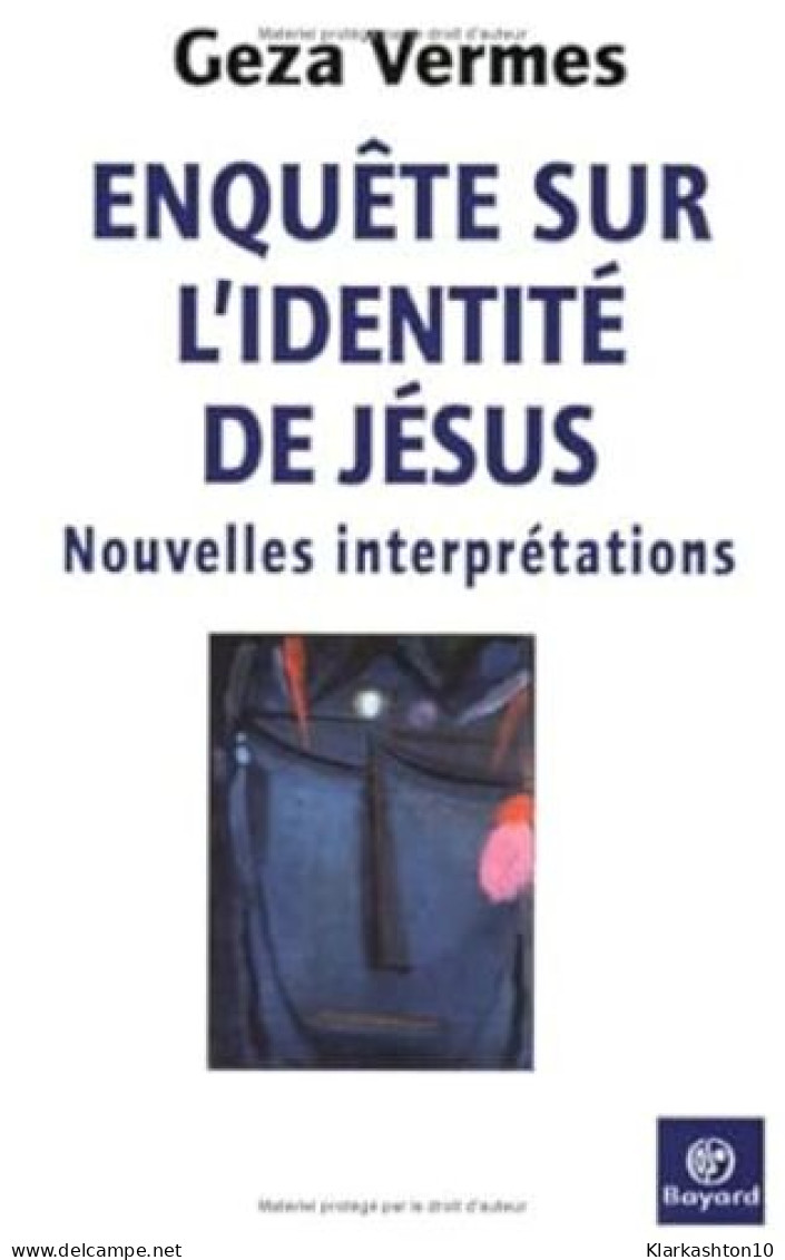 Enquête Sur L'identité De Jésus : Nouvelles Interprétations - Other & Unclassified