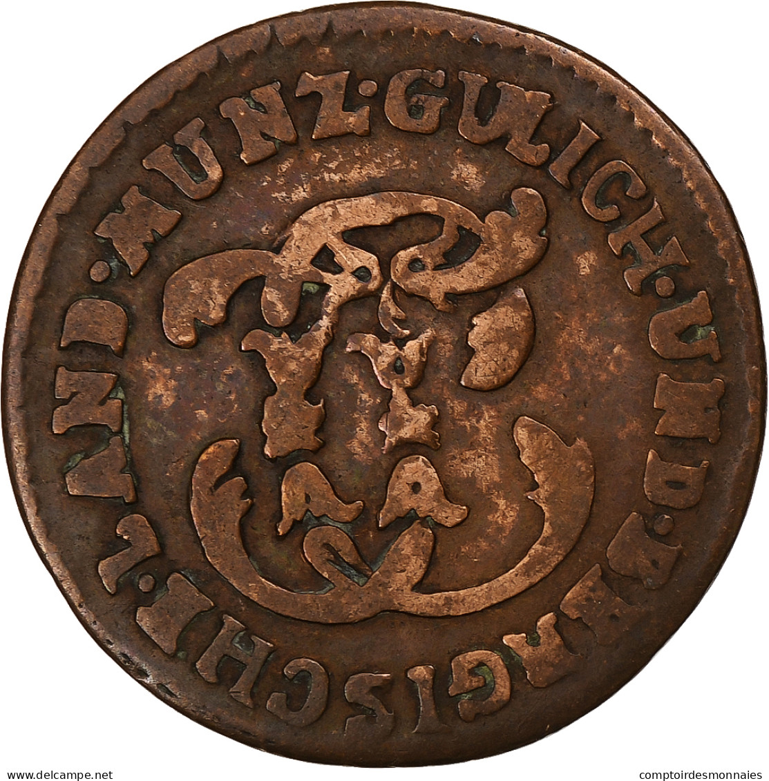 Etats Allemands, BERG, Karl Theodor, 1/4 Stüber, 1785, Cuivre, TB - Groschen & Andere Kleinmünzen