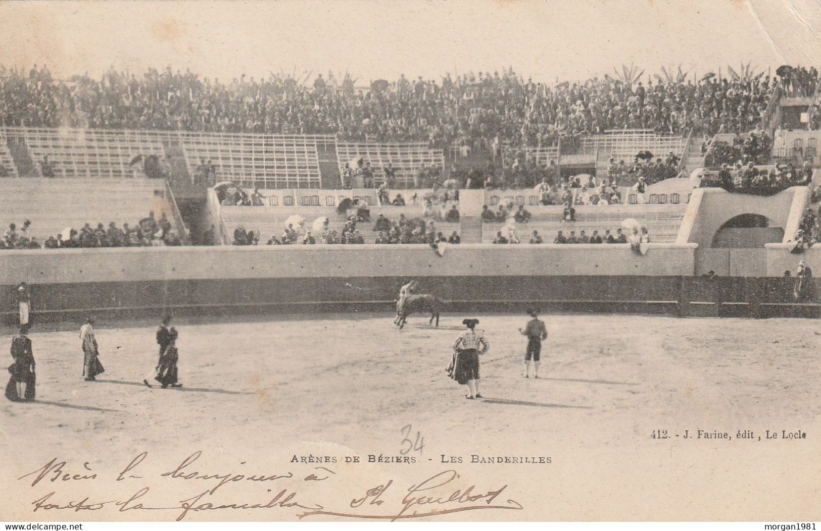 ARENES DE BEZIERS.              LES BANDERILLES.      PRECURSEUR - Beziers