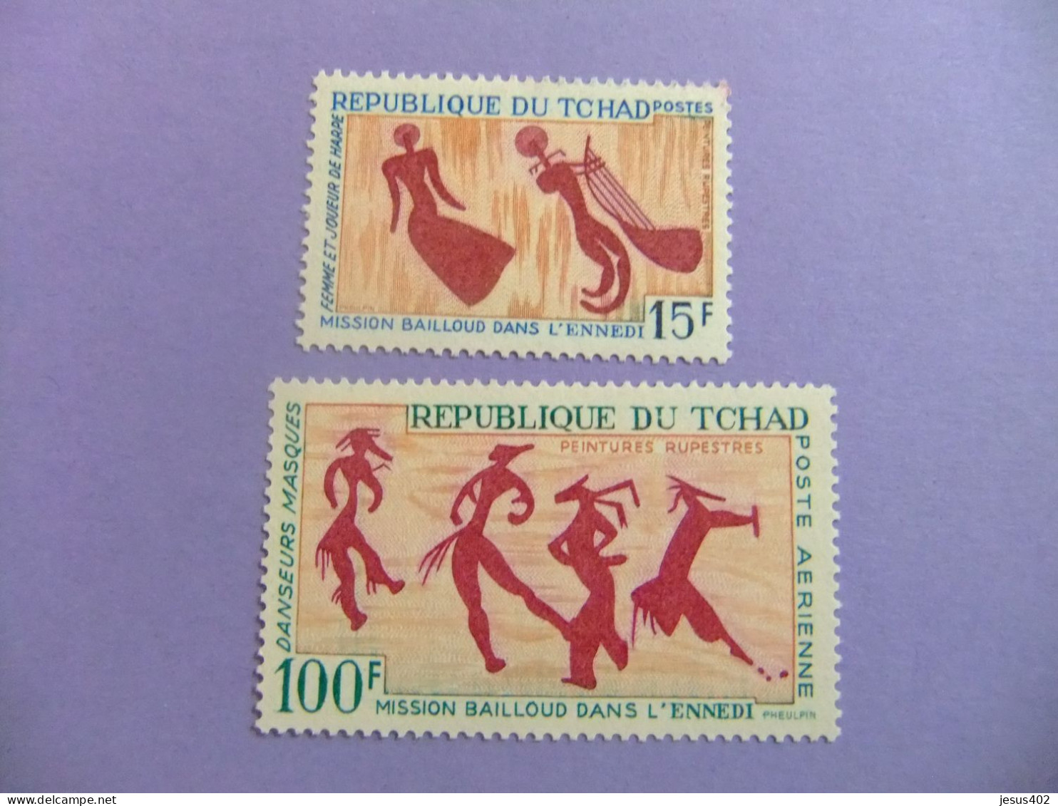 55 REPUBLIQUE TCHAD - CHAD 1967 / PINTURAS RUPESTRES / YVERT 146 + PA 42 MNH - Ciad (1960-...)