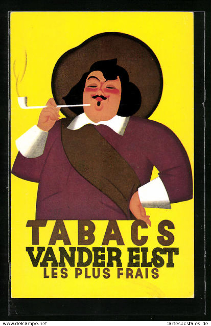 AK Tabacs Van Der Elst, Les Plus Frais, Tabak-Reklame  - Landwirtschaftl. Anbau