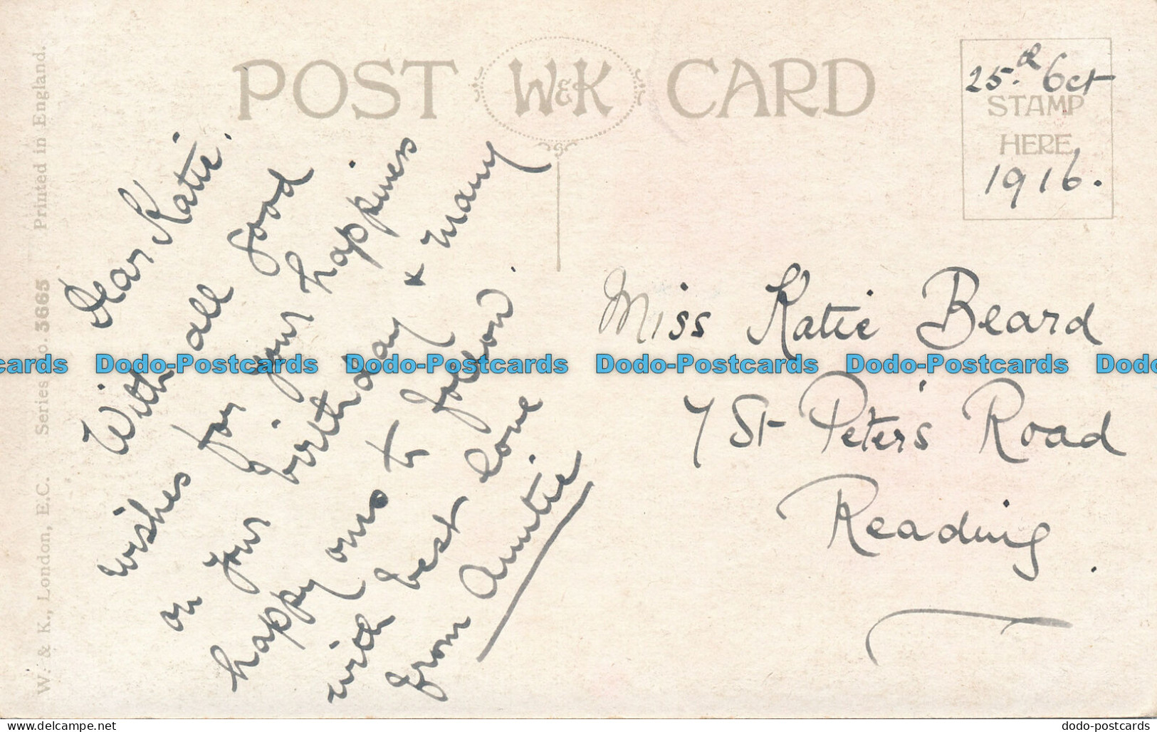 R102751 Greeting Postcard. Many Happy Returns Of The Day. Poem. W. And K. London - Altri & Non Classificati