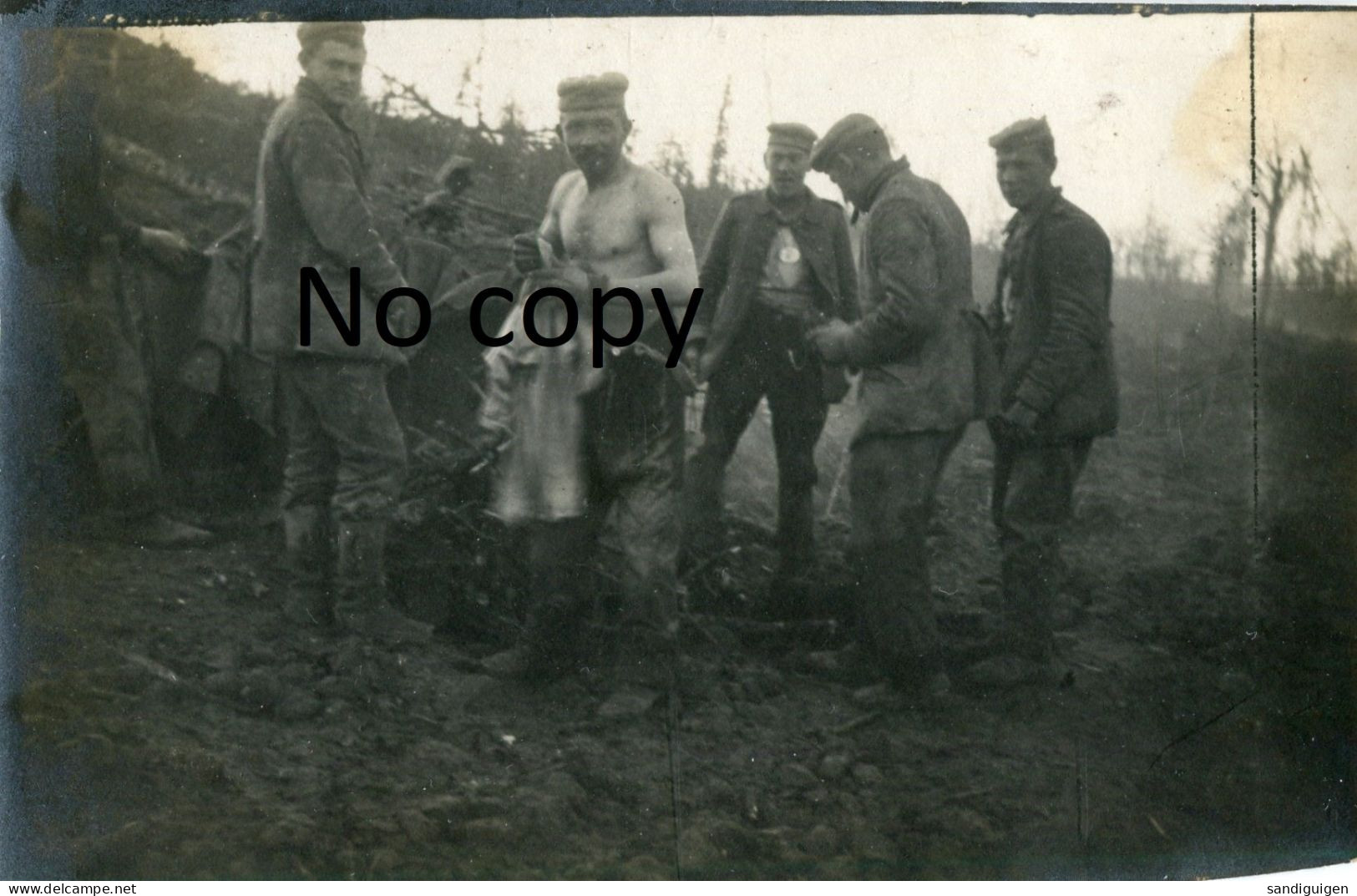 PHOTO ALLEMANDE - SOLDATS AU MOULIN DIEUSSON PRES DE VARENNES EN ARGONNE - VAUQUOIS MEUSE GUERRE 1914 1918 - Guerre, Militaire