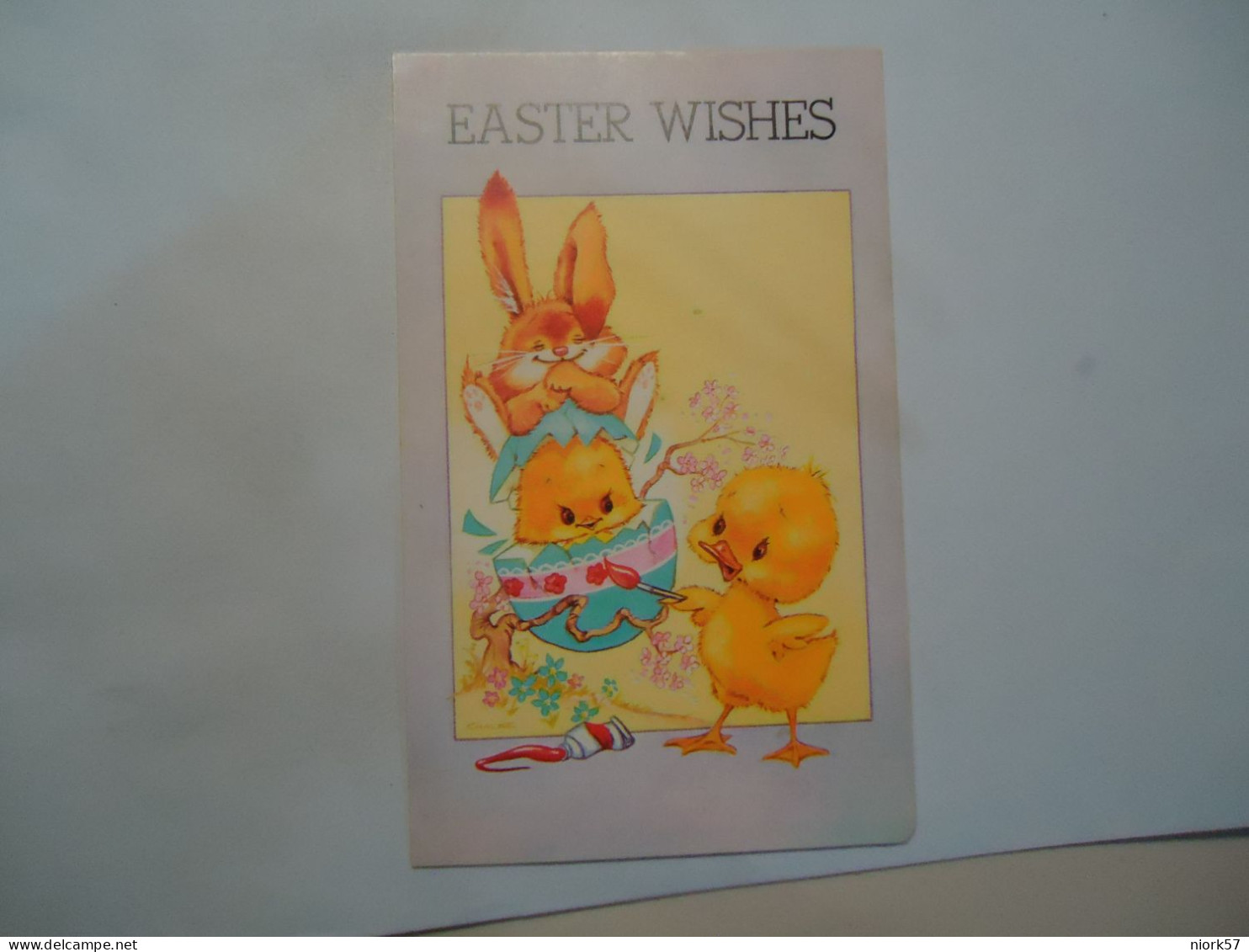 UNITED KINGDOM POSTCARDS  EASTER WISHES  CICKEN AND RABBITS - Andere & Zonder Classificatie