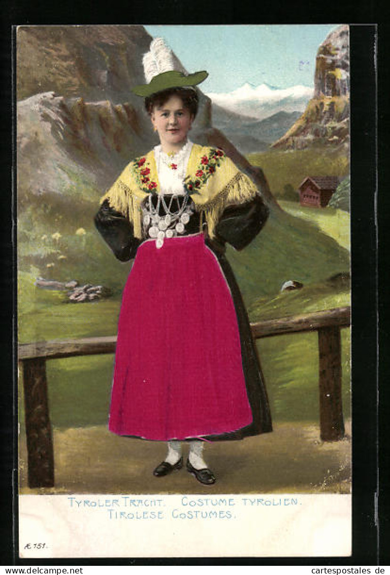 Präge-AK Junge Frau In Tiroler Tracht  - Non Classés