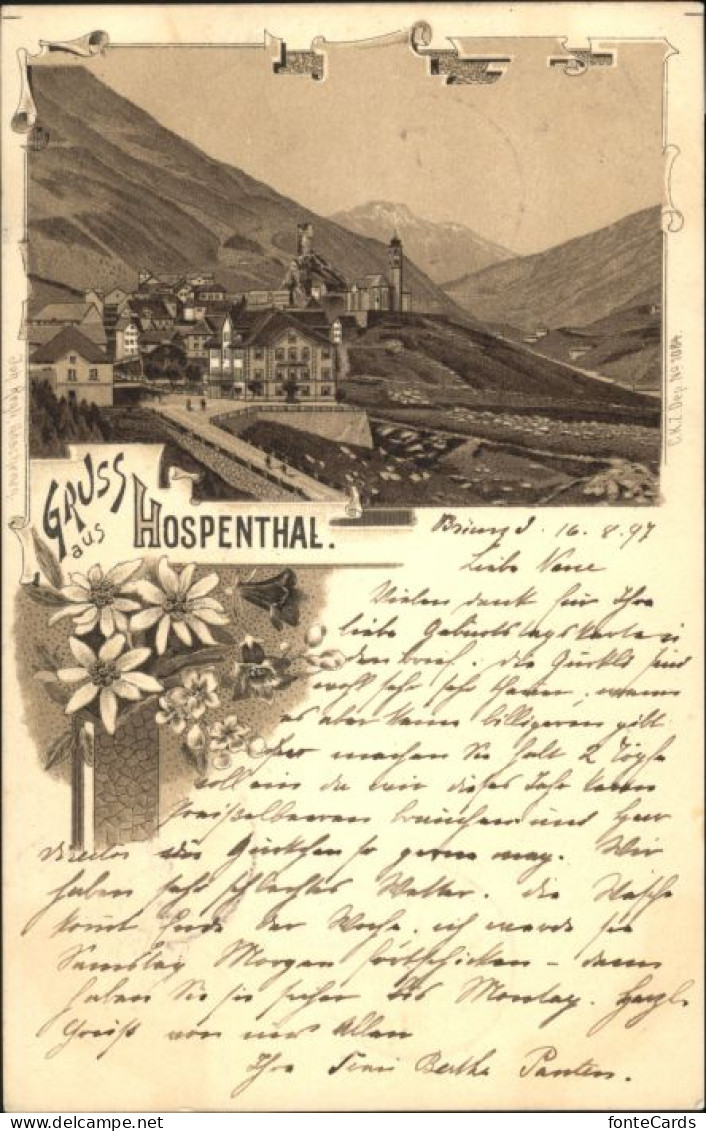 10791652 Goeschenen Goeschenen Hospenthal Litho X Goeschenen - Andere & Zonder Classificatie