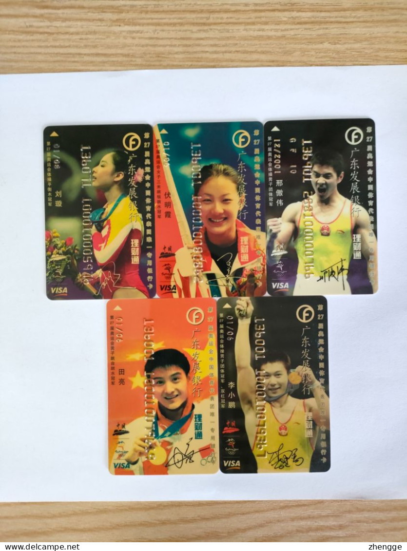 China, Sydney Olympics, (5pcs) - Cartes De Crédit (expiration Min. 10 Ans)