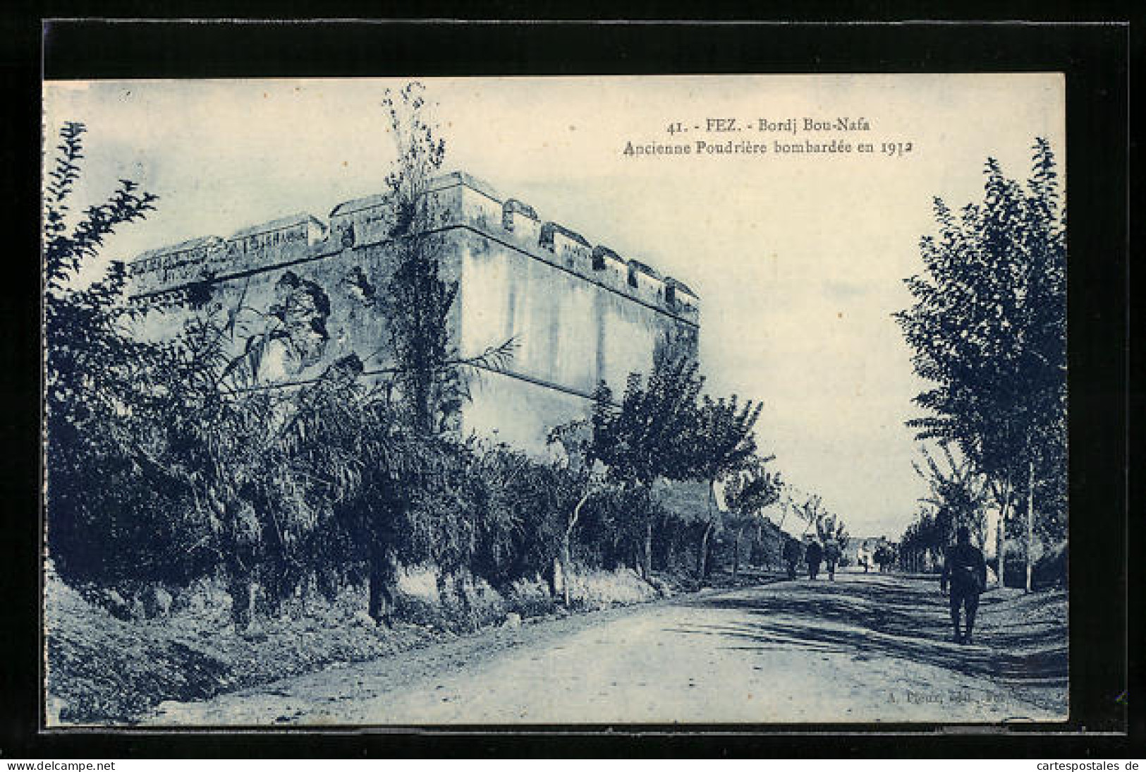CPA Fez, Bordj Bou-Nafa, Ancienne Poudriére Bombardée En 1912  - Fez (Fès)