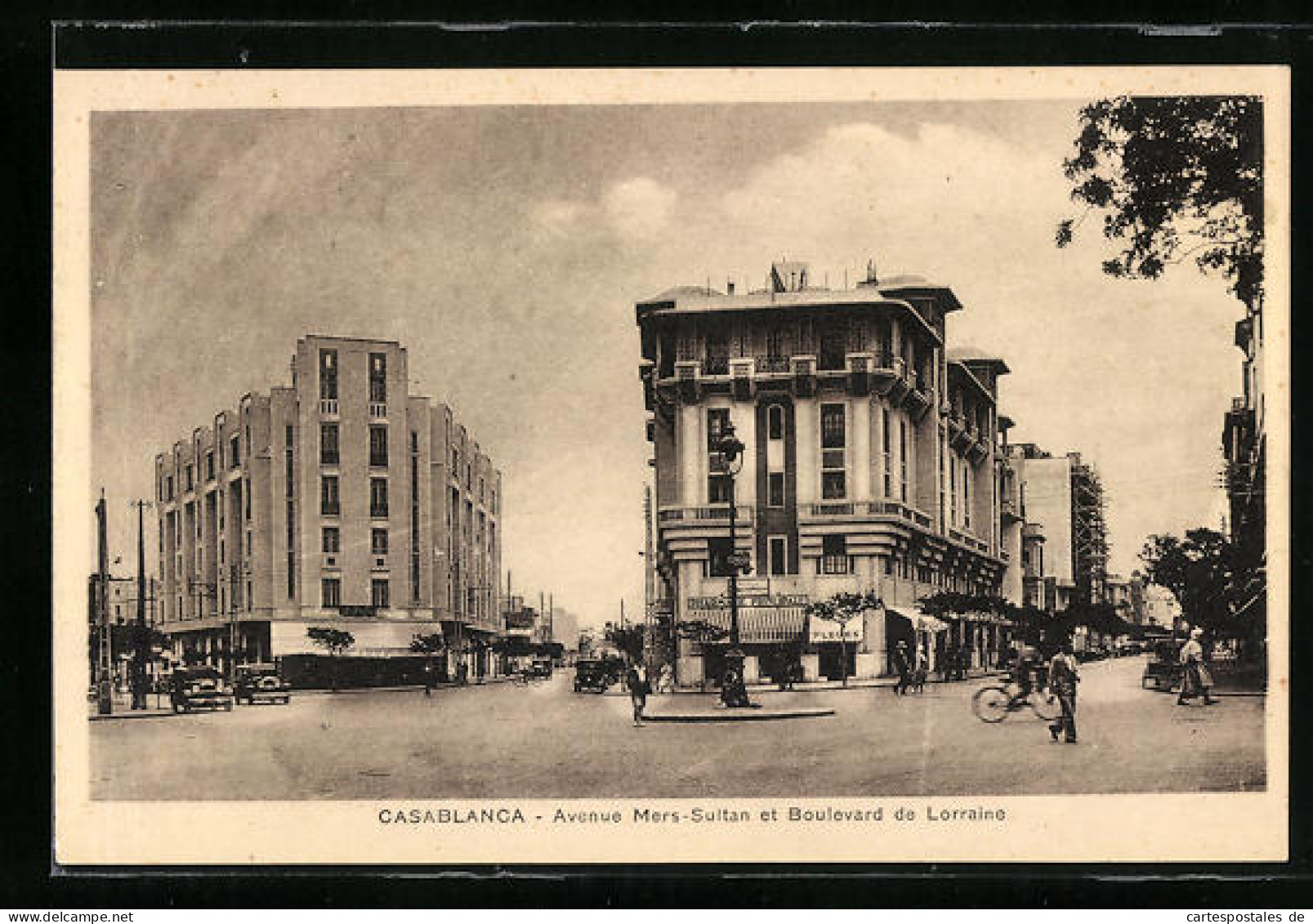 CPA Casablanca, Avenue Mers-Sultan Et Boulevard De Lorraine  - Casablanca