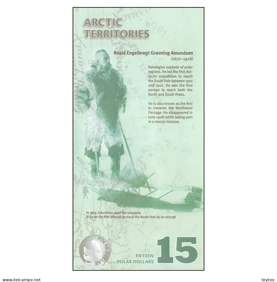 C0028# Territorios Árticos 2011 [BLL] 15 Dólares Polares (SC) - Fiktive & Specimen