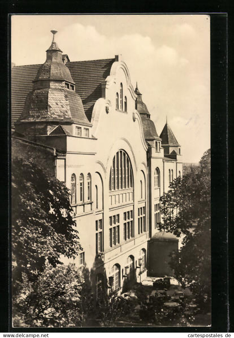 AK Halle /Saale, Volkspark Mit Gebäudeansicht  - Autres & Non Classés