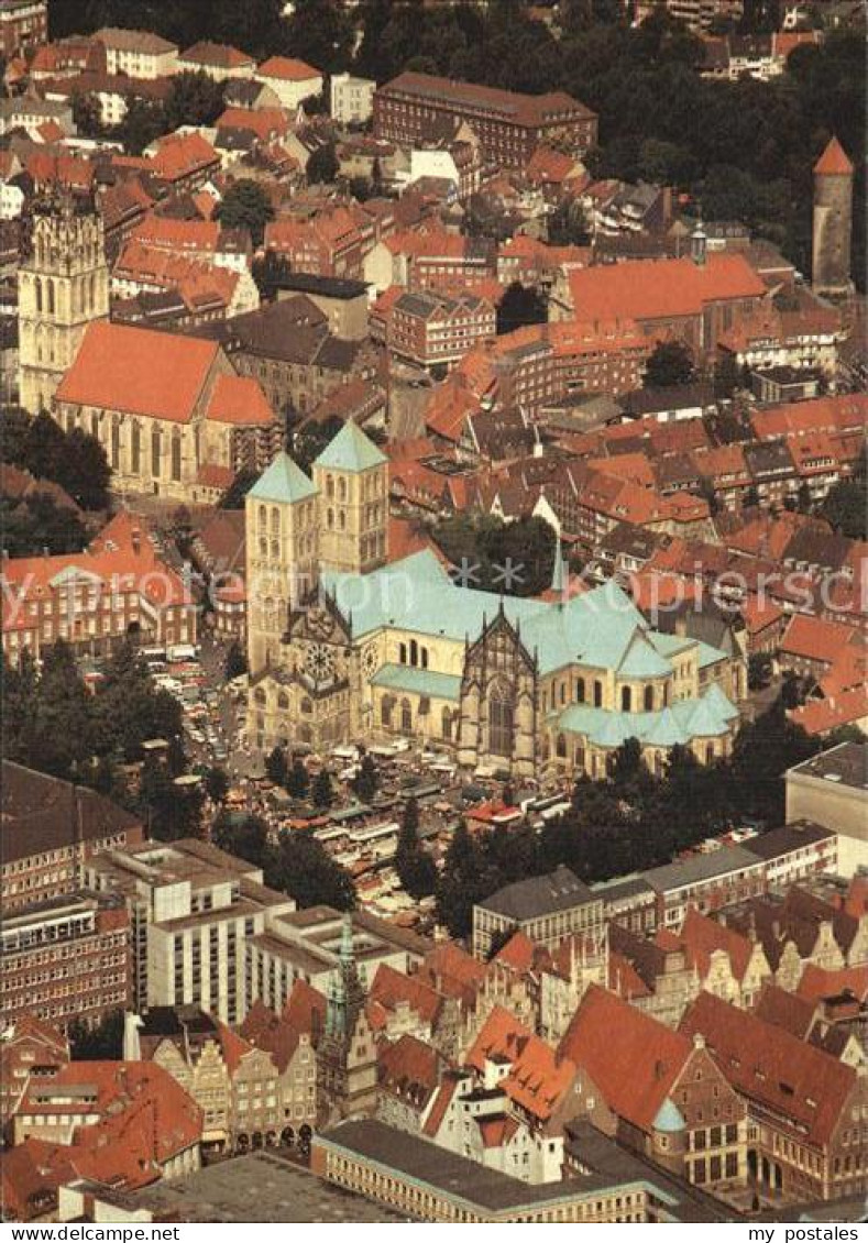 72489496 Muenster Westfalen Fliegeraufnahme Altstadt Mit Dom Buddenturm Ueberwas - Münster