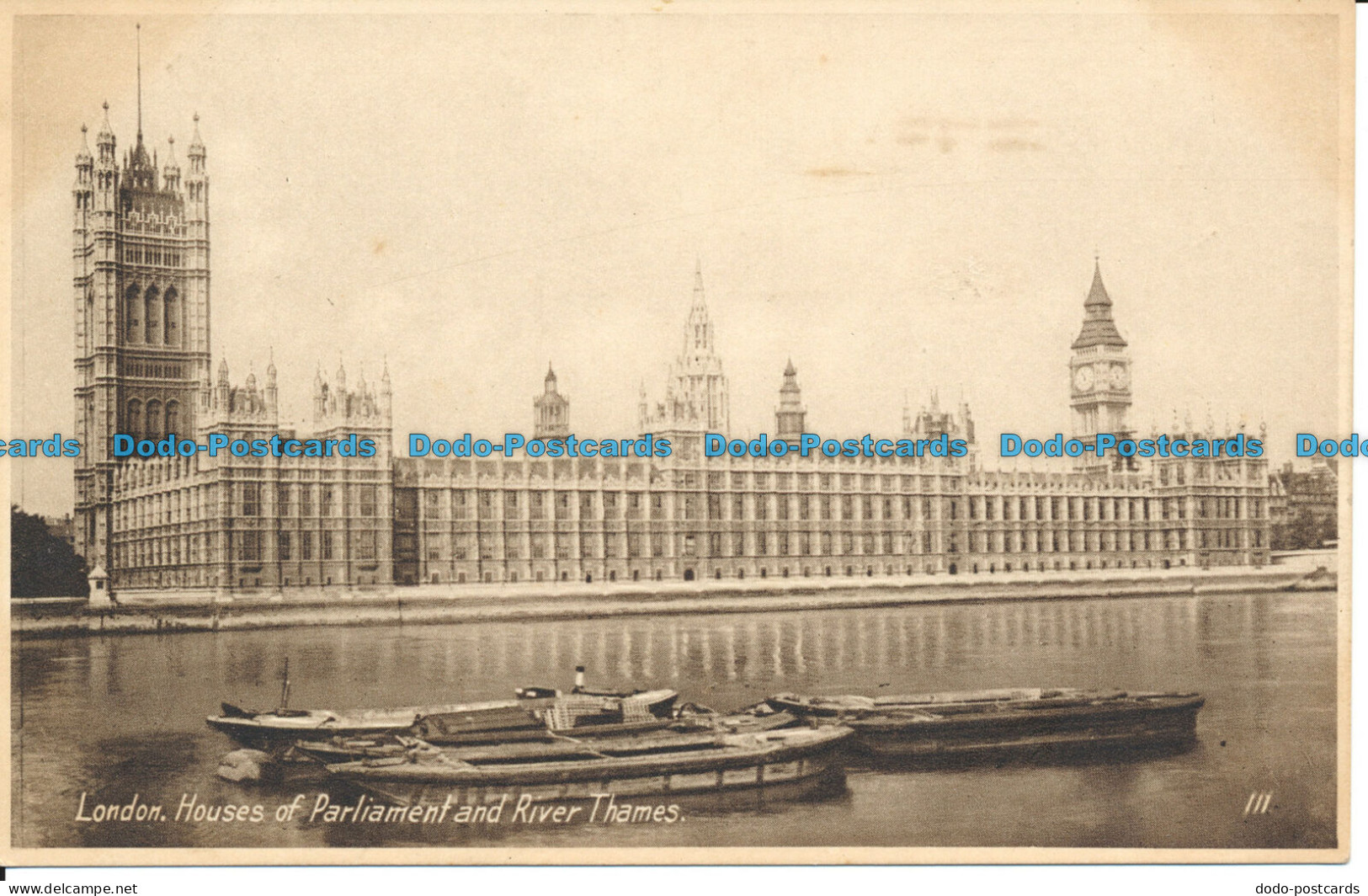 R102320 London. Houses Of Parliament And River Thames. J. Beagles - Autres & Non Classés
