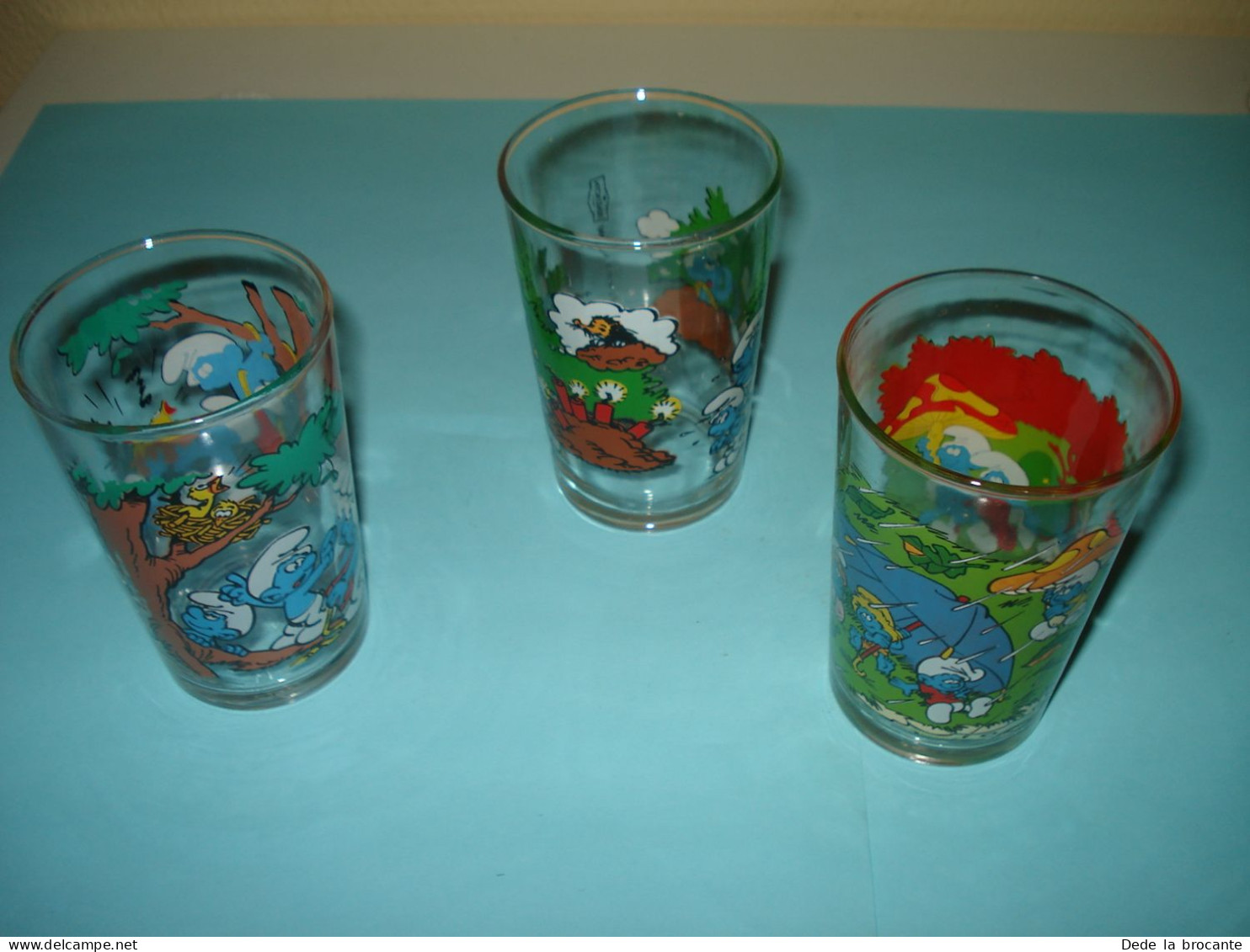 O20 ( 19 ) / Lot De 3 Verres Bandes Dessinées - Les Schtroumpfs - 1989 à 1994 - Advertisement