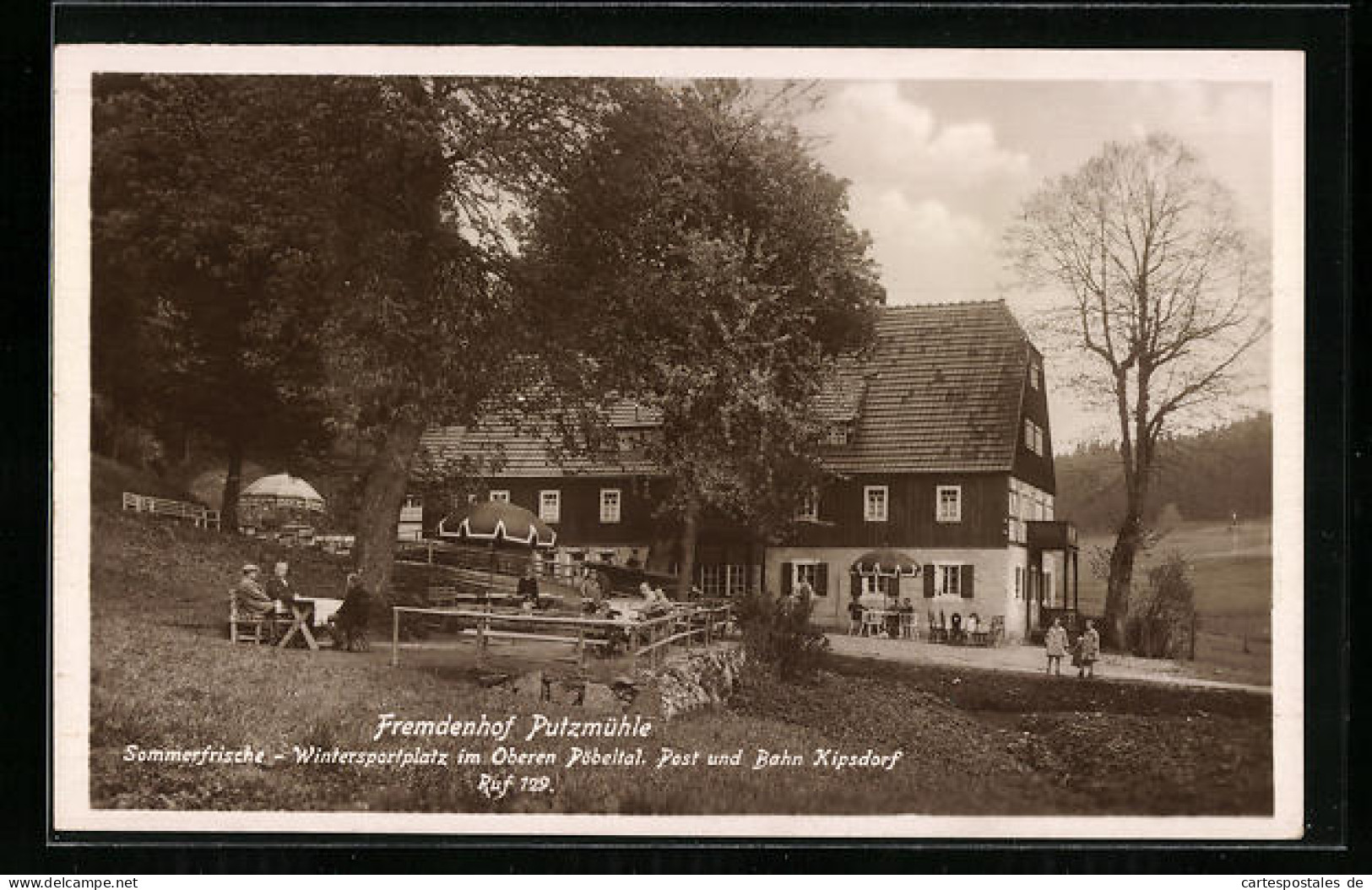 AK Kipsdorf Im Oberen Pöeltal, Der Fremdenhof Putzmühle  - Kipsdorf