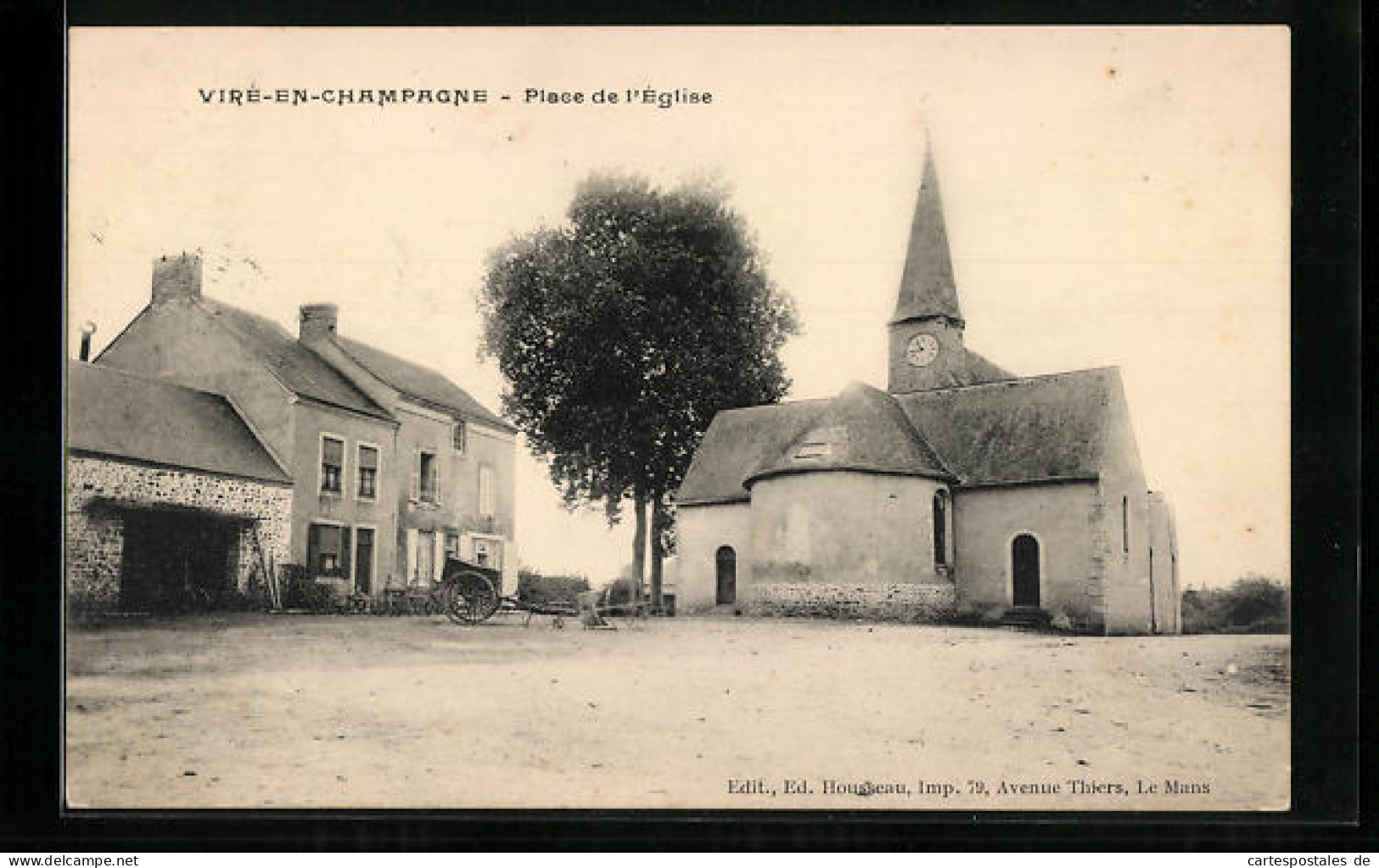 CPA Vire-en-Champagne, Place De L`Eglise  - Sonstige & Ohne Zuordnung